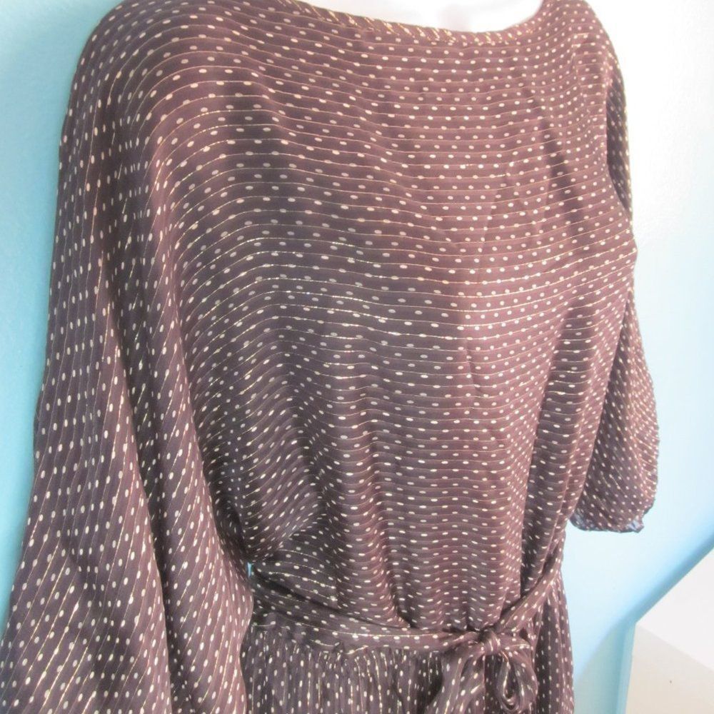 Alice San Diego Alice Ritter 2 Size 10 / Large Designer Silk Gold Metallic Brown Mini Dress Size L / US 10 / IT 46 - 10 Thumbnail