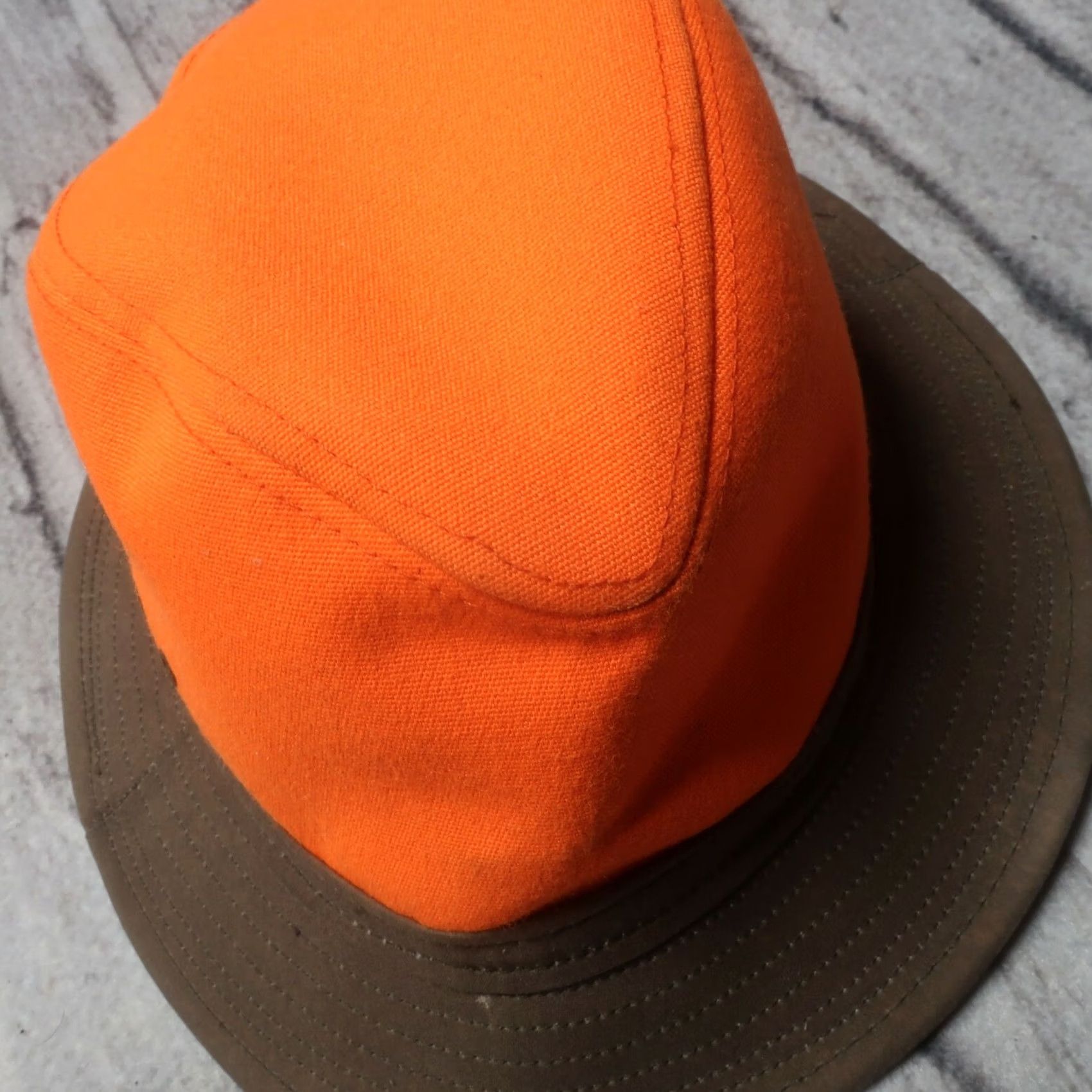 Filson VINTAGE Filson Tin Cloth Packer Hat Men Small Safety Orange USA Made 60015 Size ONE SIZE - 7 Thumbnail