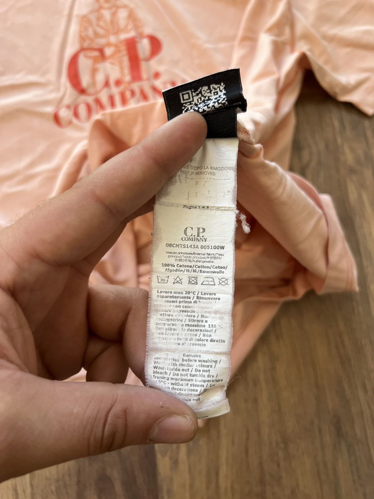 C.P. Company C.P. Company Graphic Logo T-Shirt — Light Peach / Size M Size US M / EU 48-50 / 2 - 8 Thumbnail