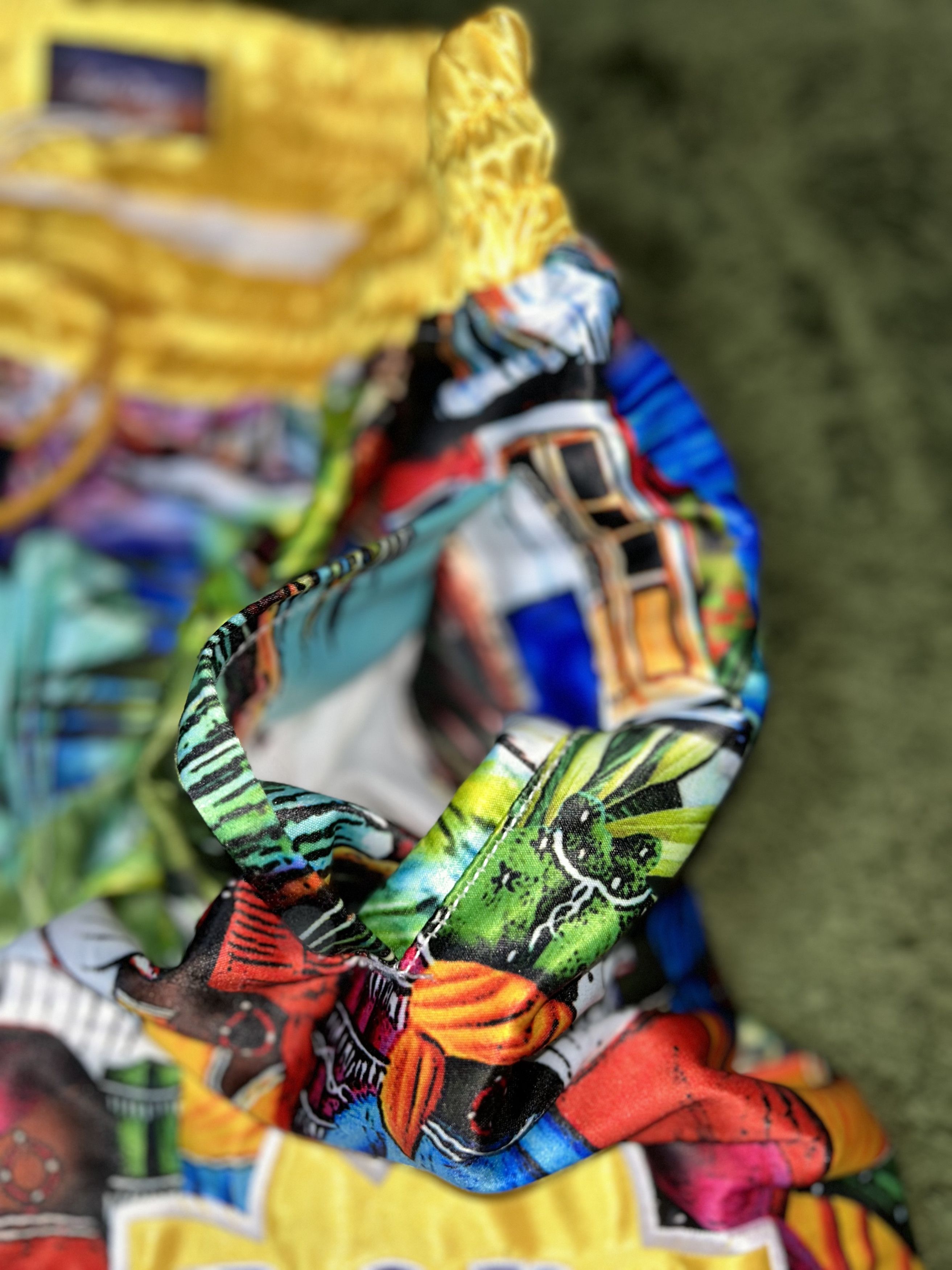 Designer × Just Don [S] Just don don c basketball shorts multi yellow Size US 32 / EU 48 - 4 Thumbnail