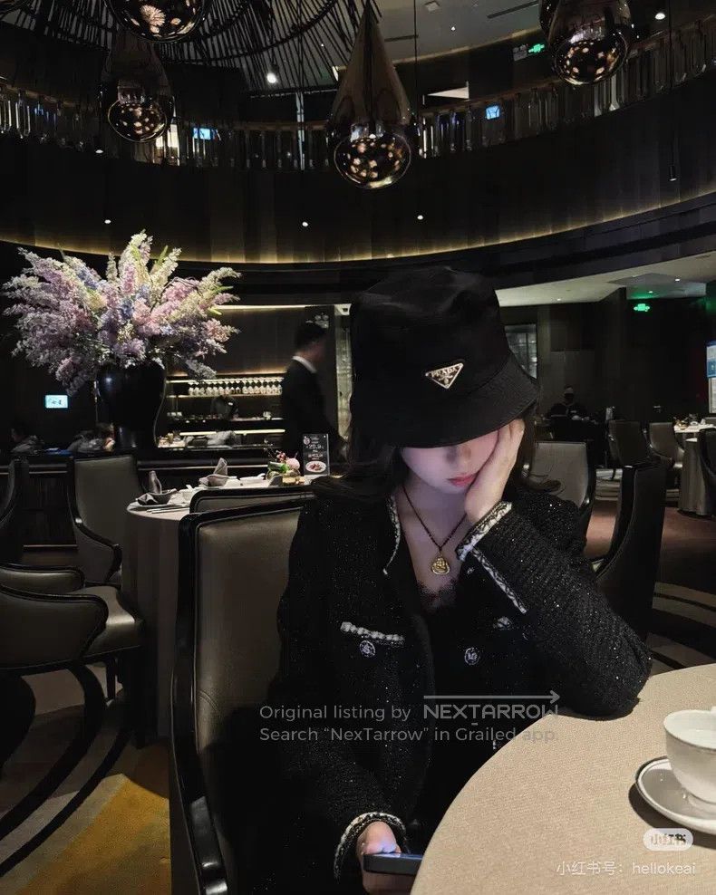 Prada Prada Triangle black fisherman's hat Size ONE SIZE - 9 Thumbnail