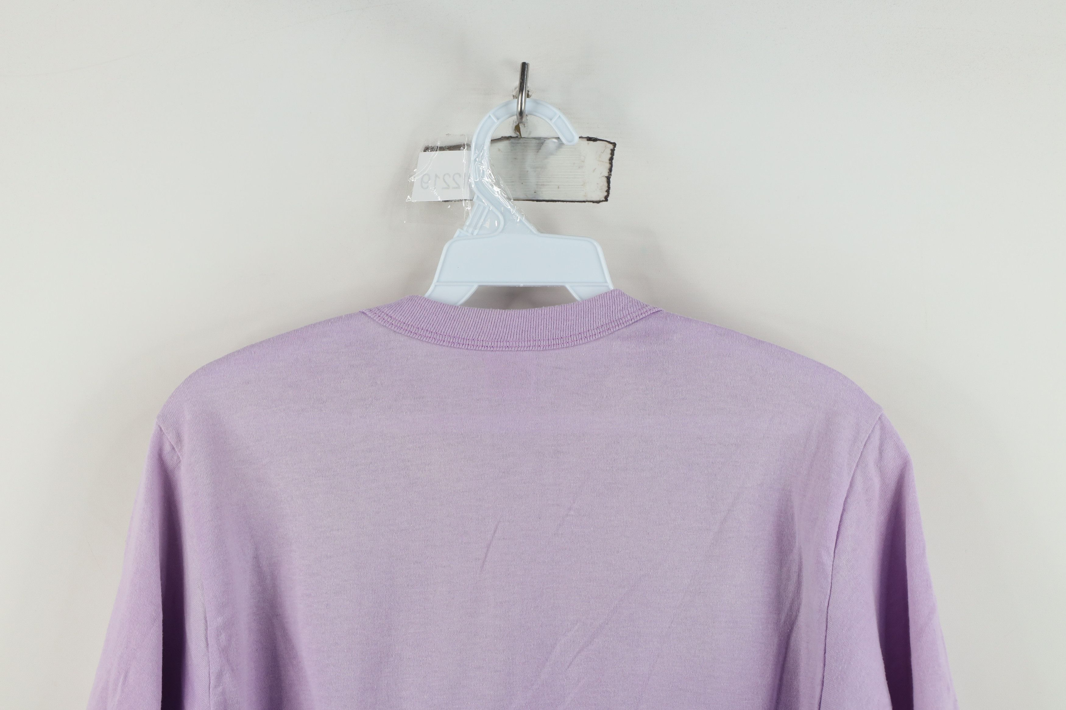 Vintage Vintage 70s Streetwear Cropped T-Shirt Lilac Purple USA Size M / US 6-8 / IT 42-44 - 9 Thumbnail
