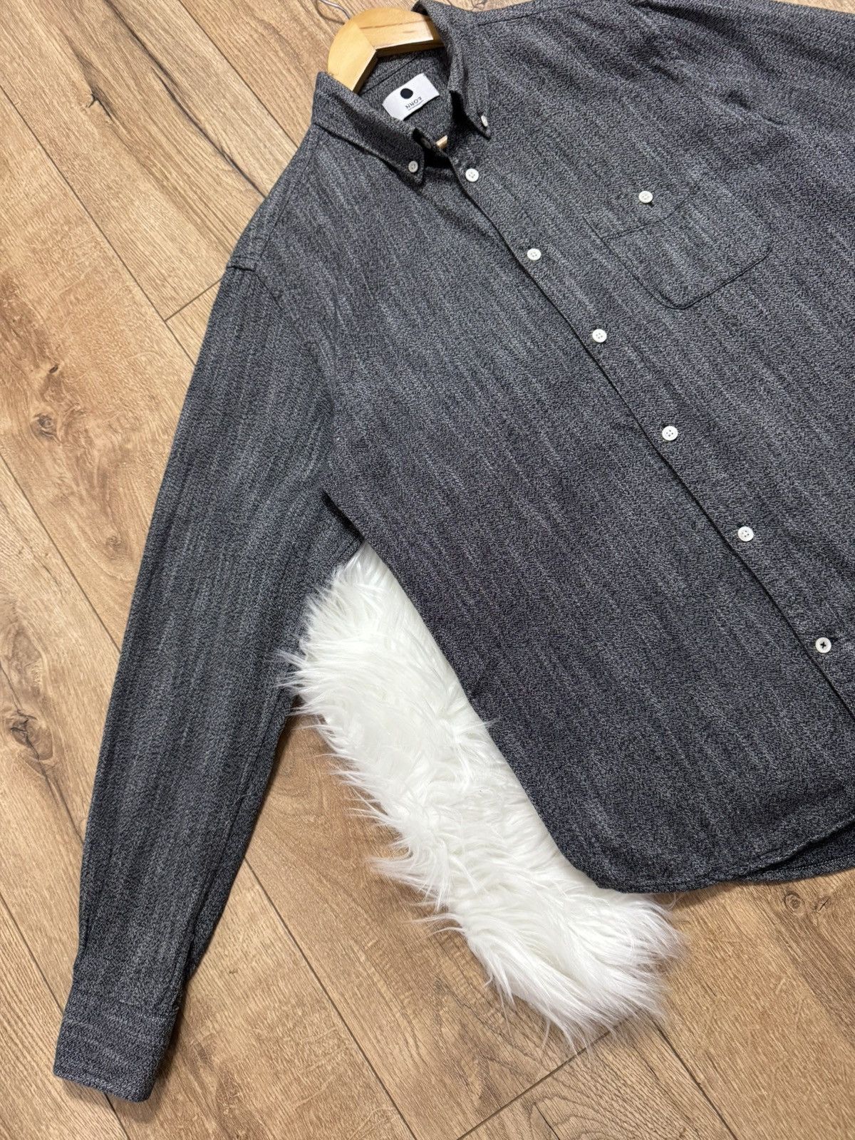 NN07 NN07 (No Nationality) Levon Herringbone Flannel Shirt Size US M / EU 48-50 / 2 - 19 Thumbnail