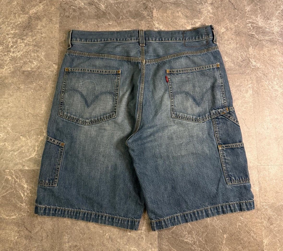 Levi's Vintage Clothing Vintage 90s Levis Carpenter Red Tab Cut Off Denim Shorts Size US 36 / EU 52 - 1 Thumbnail
