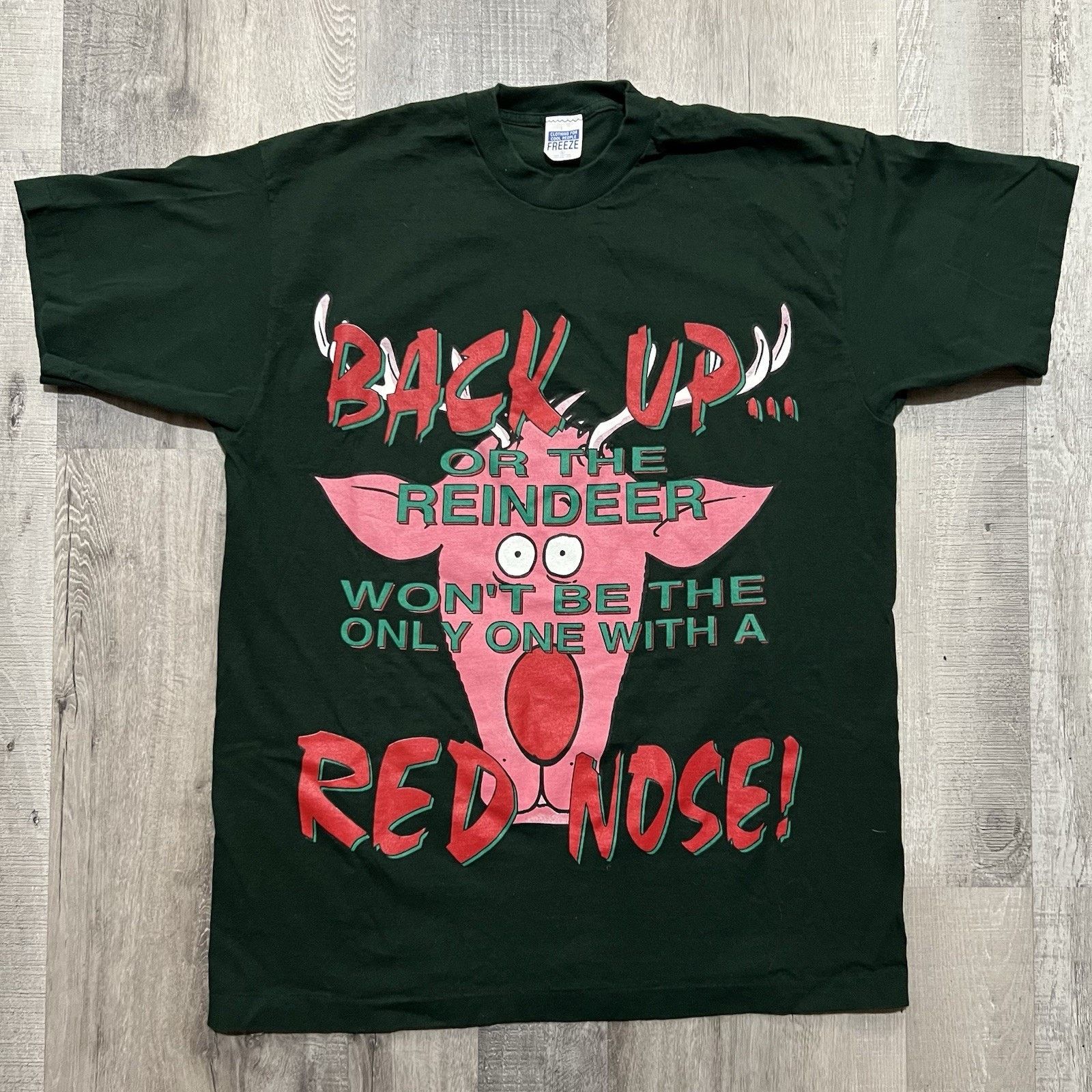 Vintage Vintage Funny Christmas Reindeer Comedy Humor Holiday Shirt Size US L / EU 52-54 / 3 - 1 Thumbnail