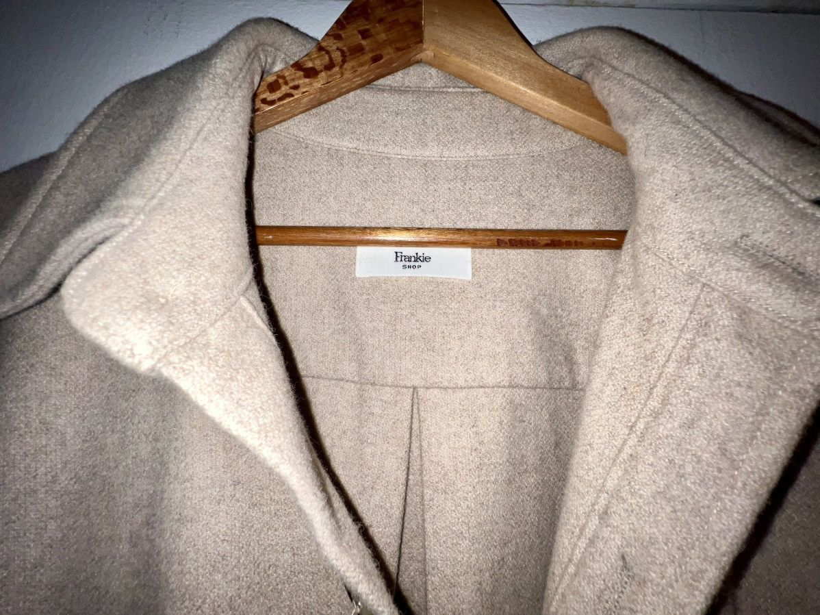 Frankie Shop Frankie Shop Long Oversized Wool Coat in Oatmeal Size ONE SIZE - 4 Thumbnail