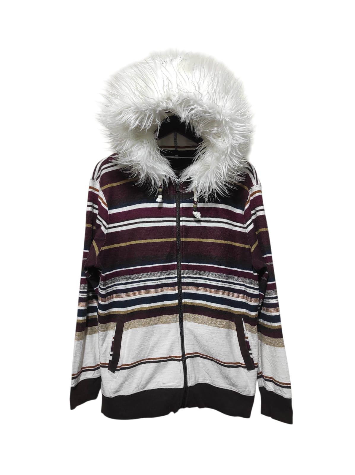 Hysteric Glamour Closshi Stripe zip Fur hoodie IfSixWasNine LGB style Size US L / EU 52-54 / 3 - 1 Thumbnail