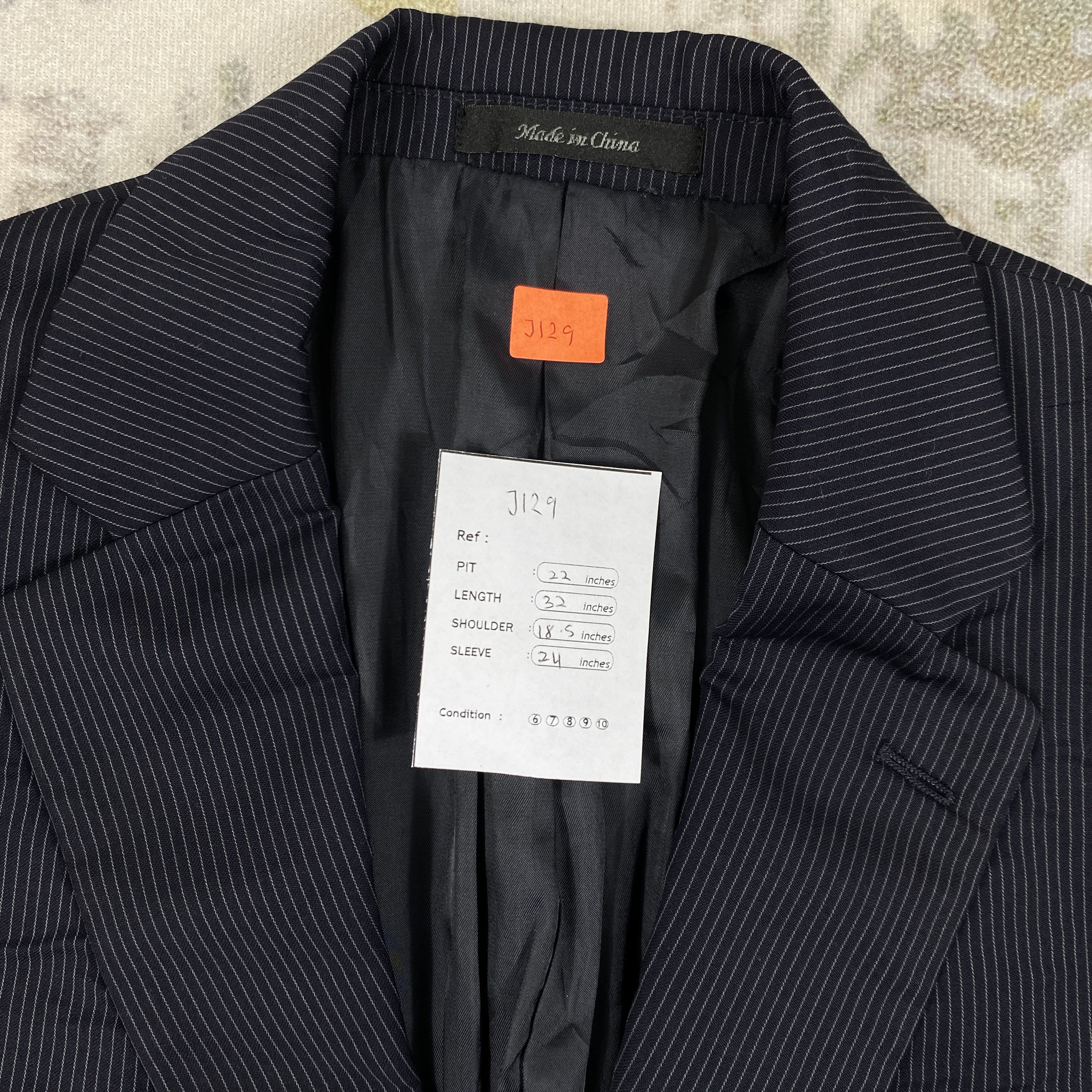 Japanese Brand Ralph Lauren Striped Navy Blazer -J129 Size US L / EU 52-54 / 3 - 4 Thumbnail