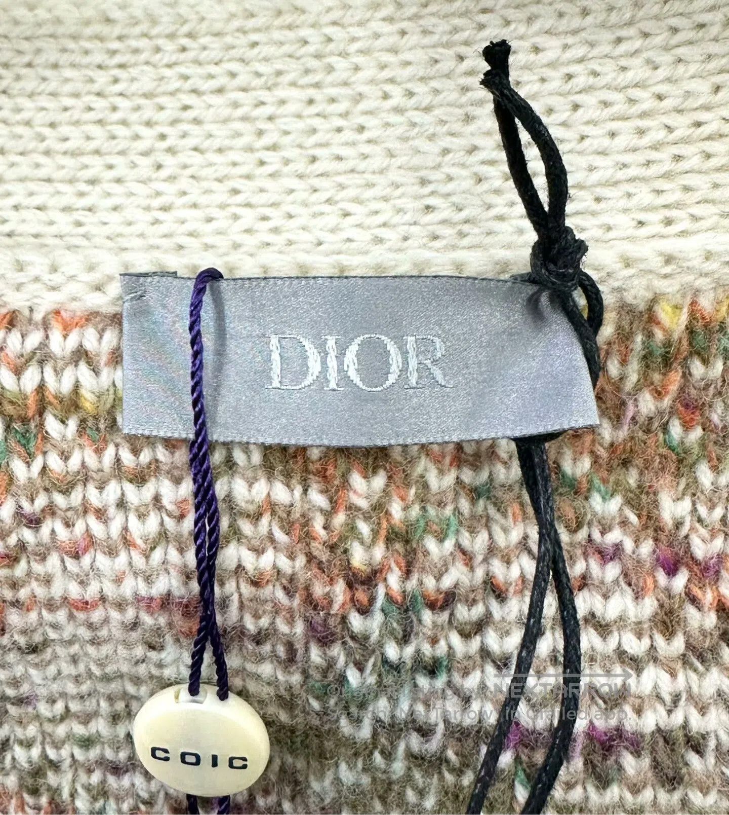Dior Dior Yellow Colorful Full Print Logo Wool Knit Cardigan| Size US M / EU 48-50 / 2 - 4 Thumbnail