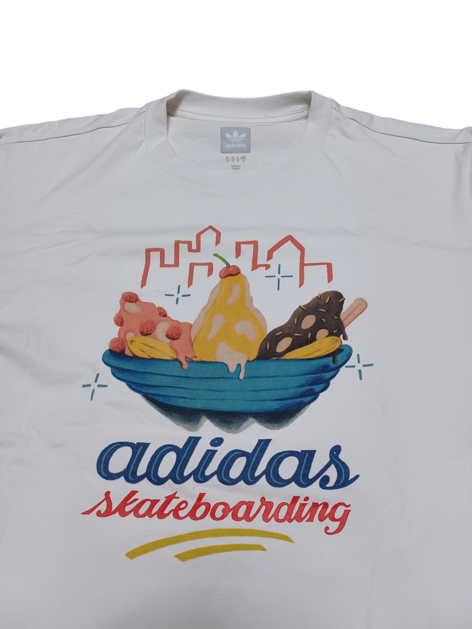 Adidas ADIDAS SKATEBOARDING BIGLOGO SKATEGANG STREETWEAR TEE Size US M / EU 48-50 / 2 - 2 Thumbnail