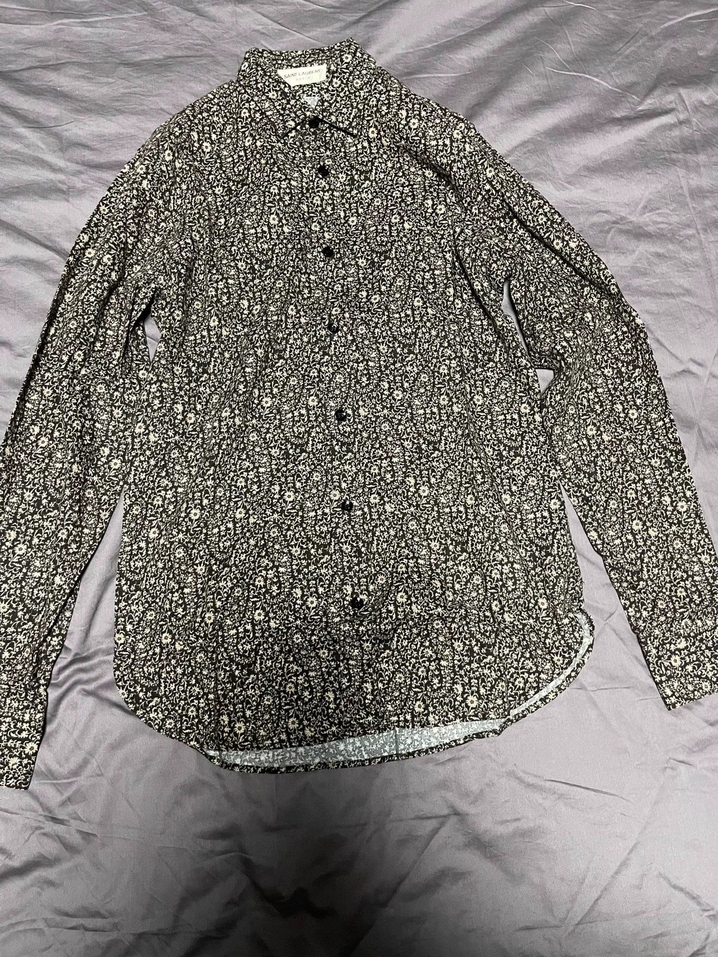 Saint Laurent Paris Saint Laurent Floral Print Shirt Size US S / EU 44-46 / 1 - 1 Thumbnail