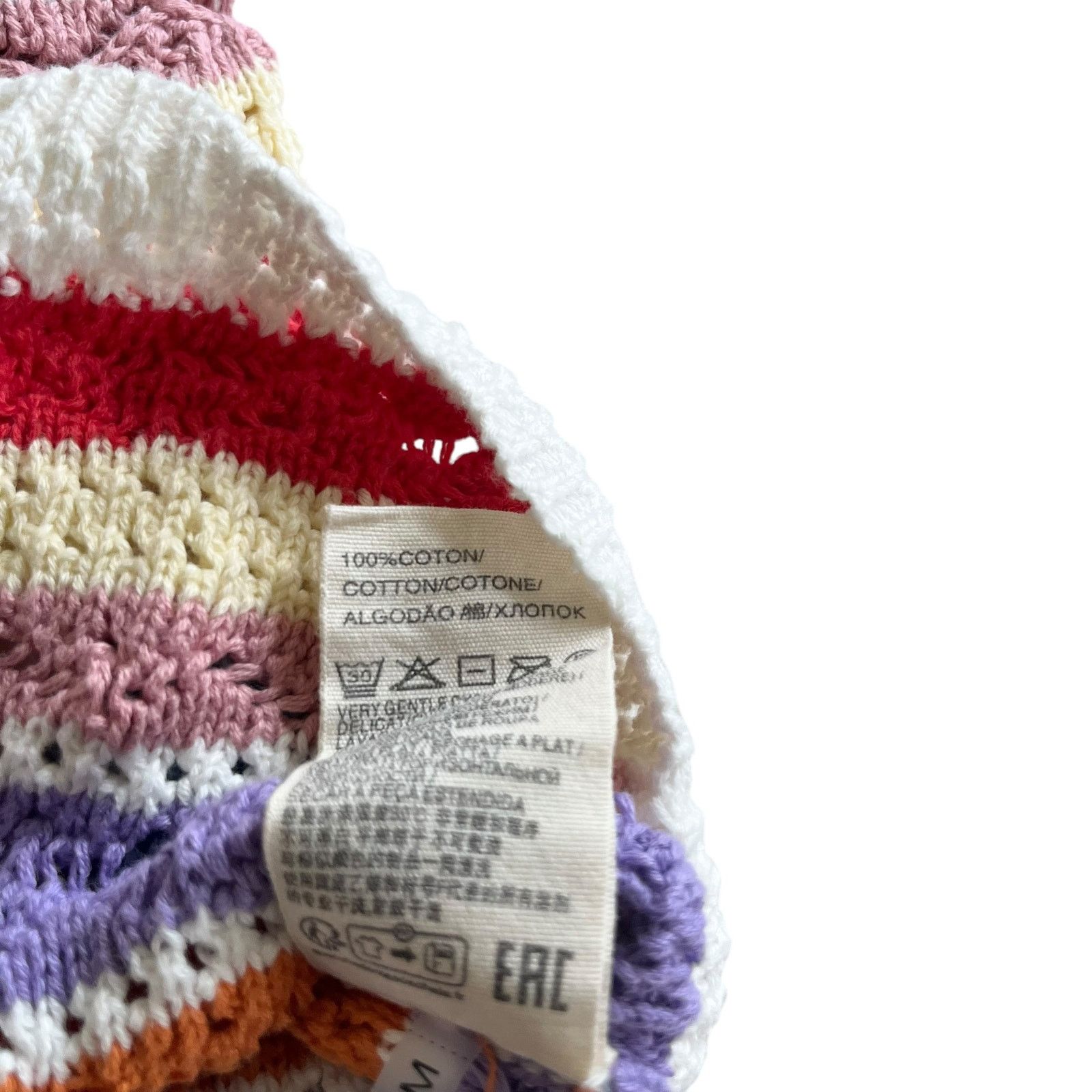 Other Suncoo Panaca Multicolor Striped Knit Puff Sleeve Sweater Size S / US 4 / IT 40 - 8 Thumbnail