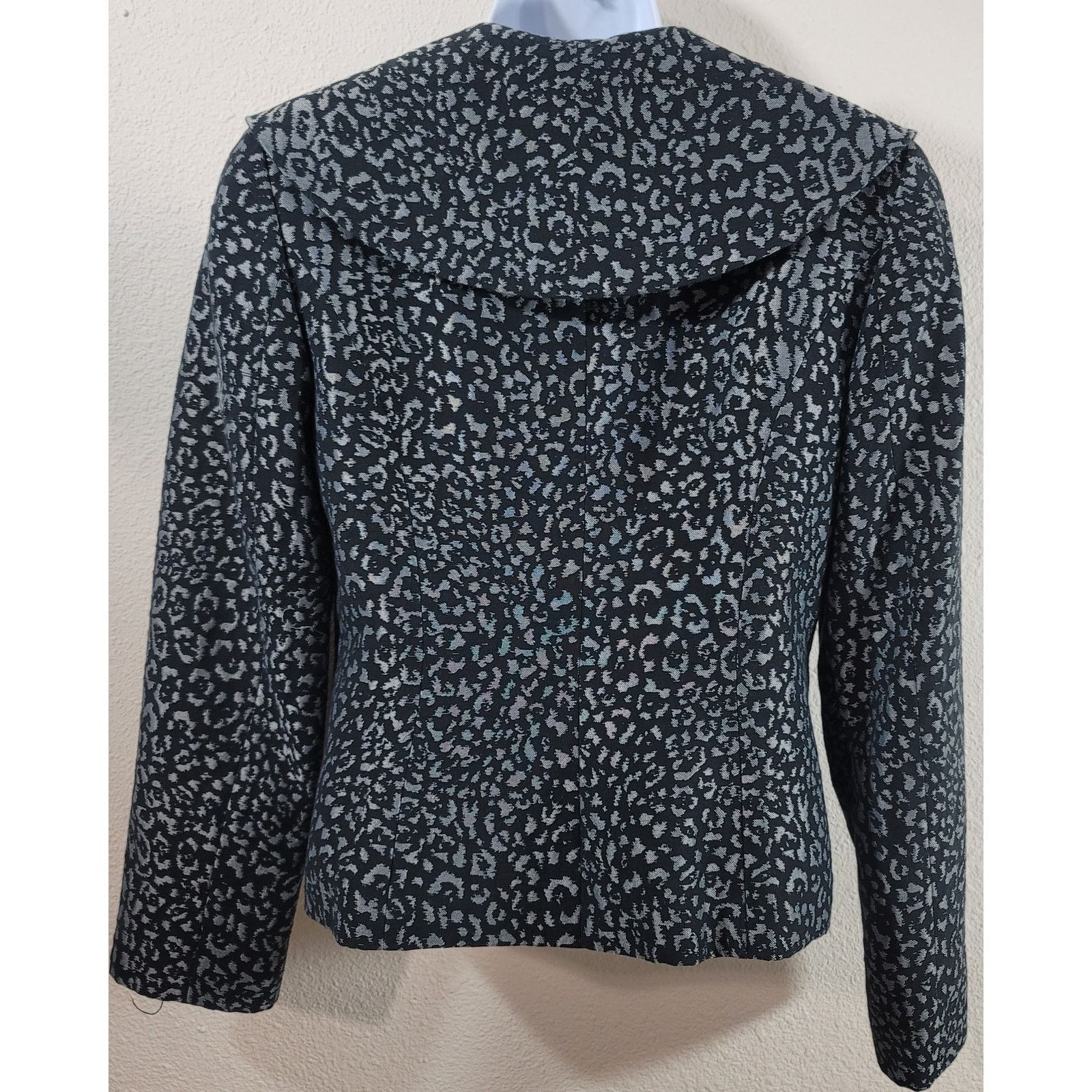 Other VTG Liz Claiborne Suits Black Silver Abstract Print Blazer 4 Size S / US 4 / IT 40 - 2 Thumbnail