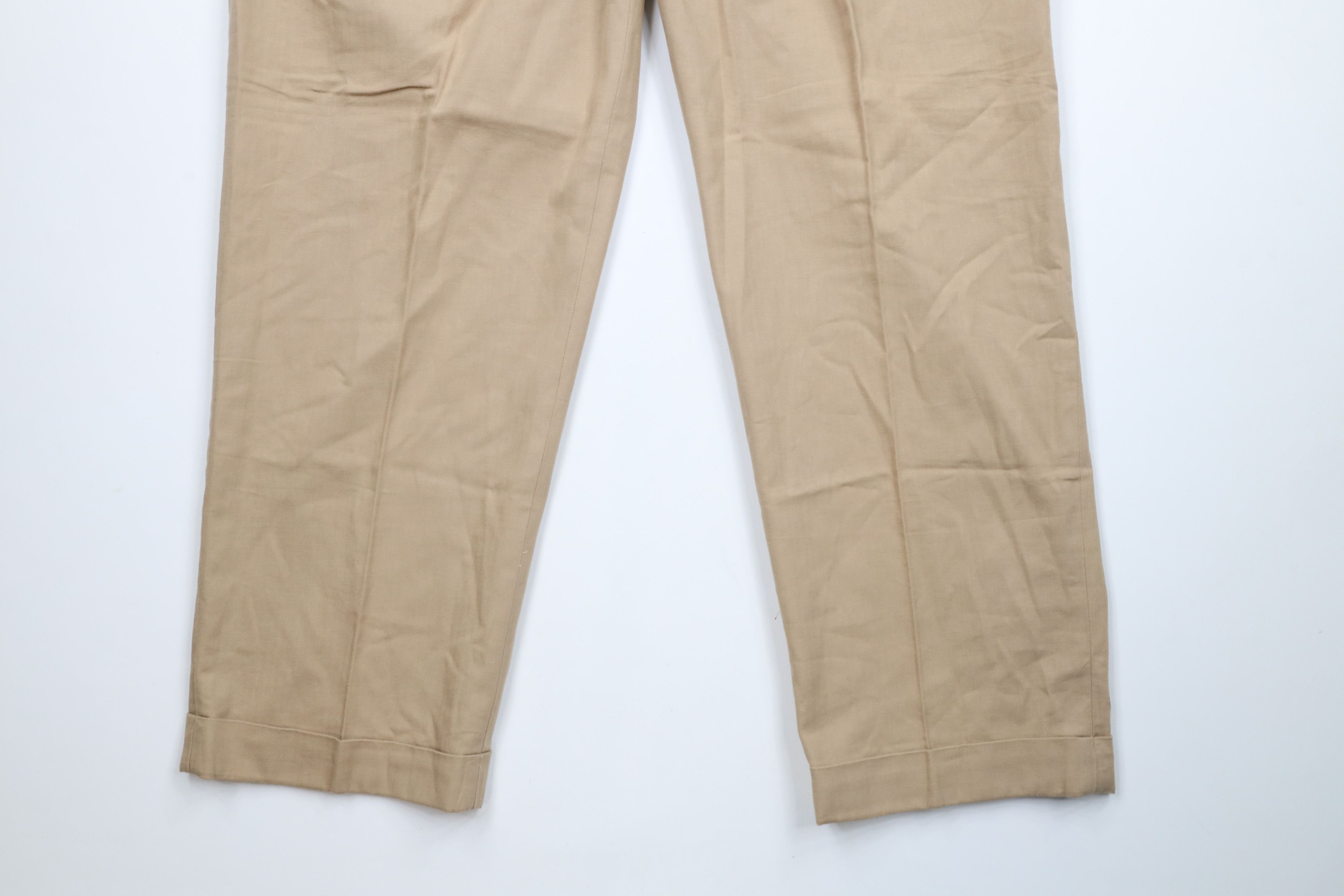 Ralph Lauren × Vintage Vintage 90s Ralph Lauren Pleated Wide Leg Chino Pants Size US 38 / EU 54 - 4 Thumbnail