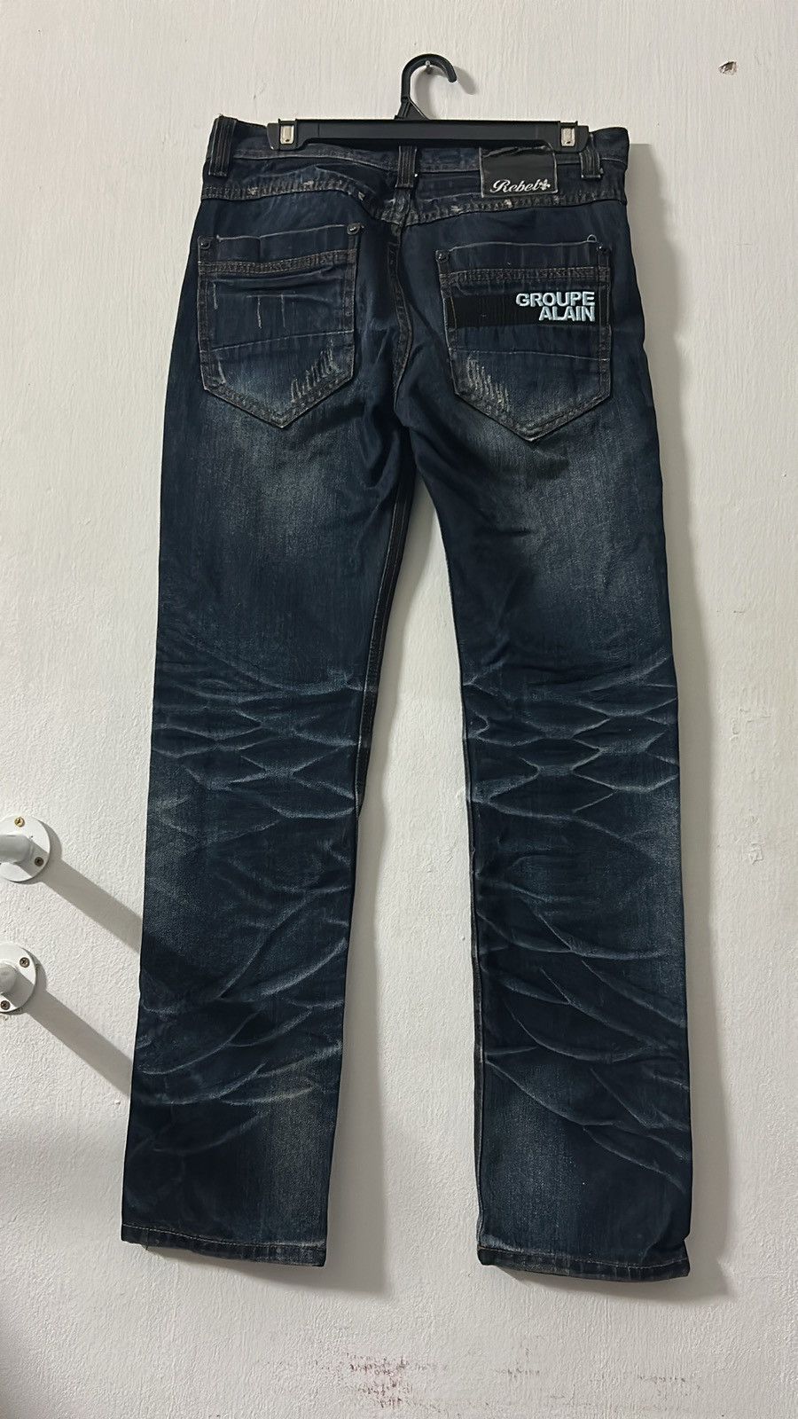 If Six Was Nine × Japanese Brand × Le Grande Bleu (L.G.B.) Japanese Brand Black Rebel Jeans Distress Denim Size US 31 - 7 Thumbnail