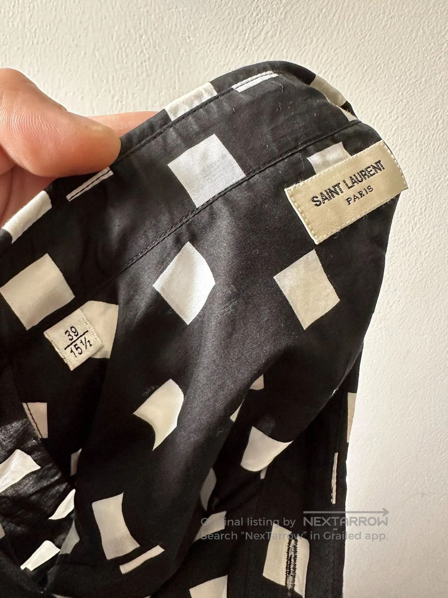 Saint Laurent Paris saint laurent black and white check shirt. Size US M / EU 48-50 / 2 - 5 Thumbnail