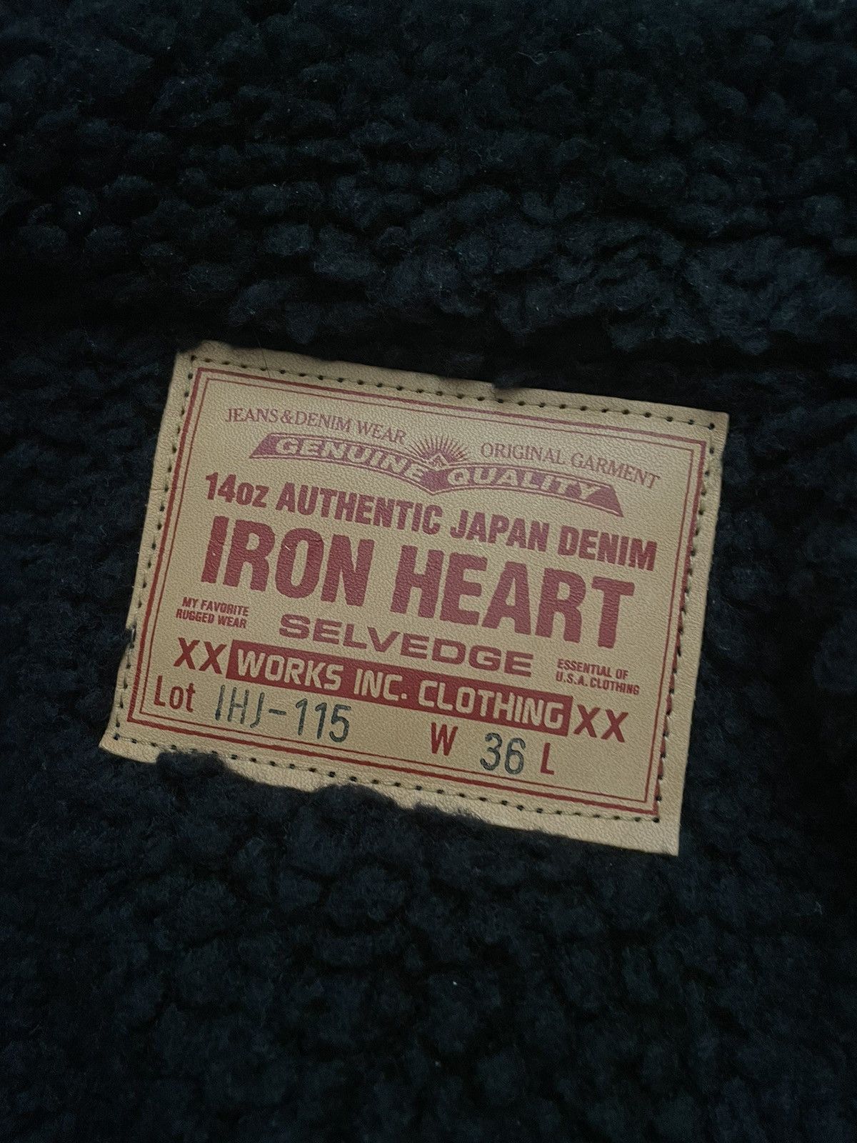 Iron Heart Iron Heart 14oz Selvedge Denim Jacket Fleece Lined IHJ-115 Size US S / EU 44-46 / 1 - 5 Thumbnail