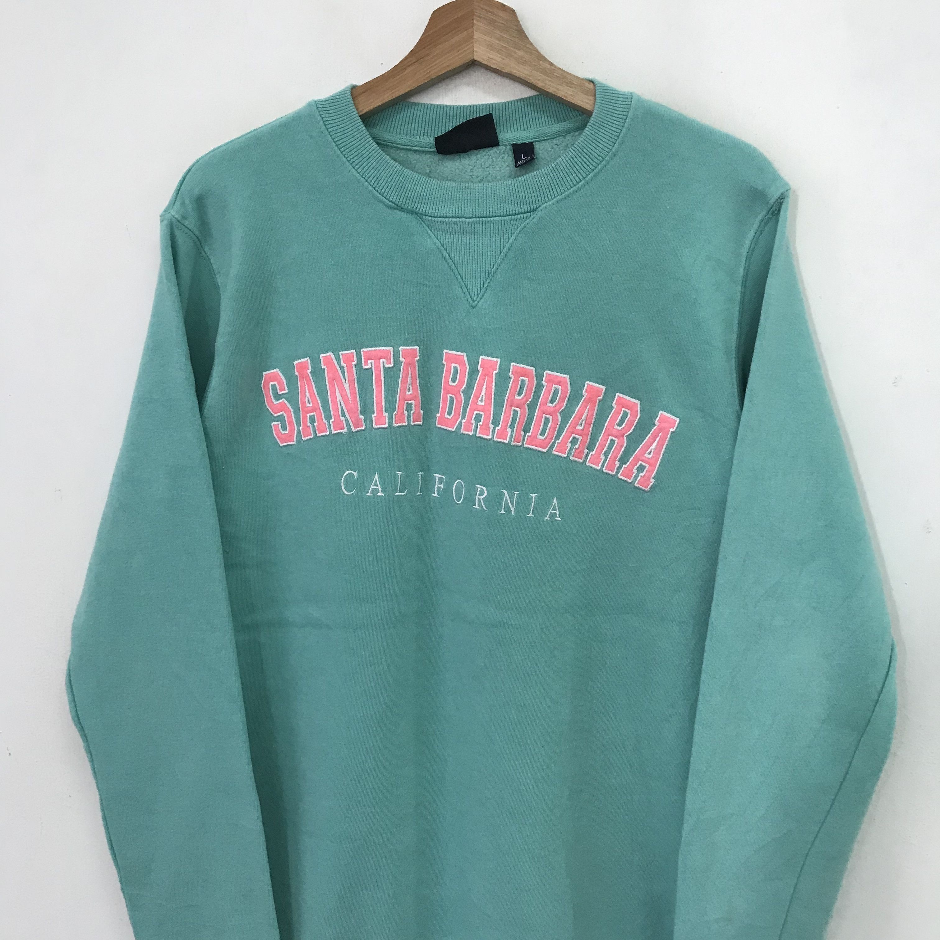 Barbara Kruger Vintage Santa Barbara Green Sweatshirt - 378 Size US S / EU 44-46 / 1 - 3 Thumbnail
