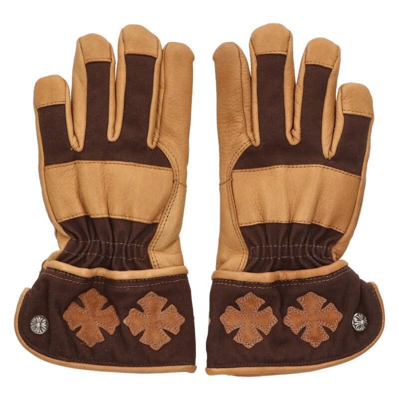 Chrome Hearts Chrome Hearts GLOBE Leather Gloves Cross Patch Size ONE SIZE - 1 Thumbnail