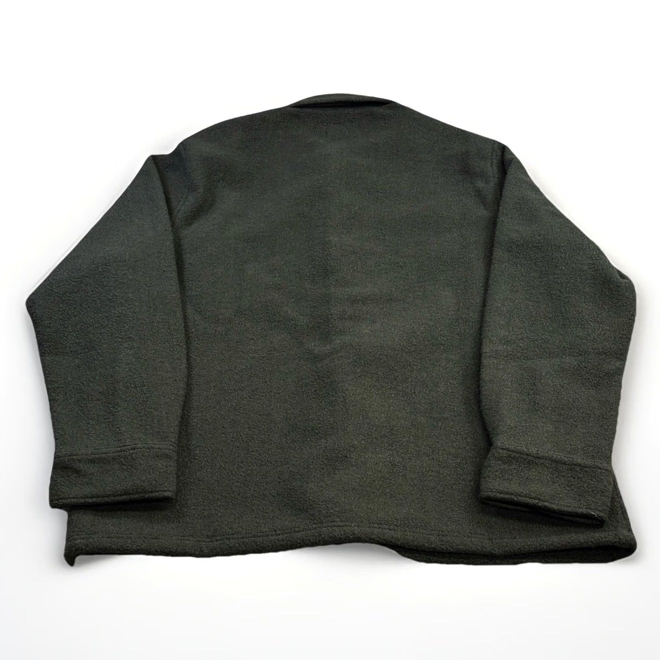 Vintage Common People Fleece Overshirt Shacket XL Mens Dark Khaki Button Up Regular Fit Vintage No Size US XL / EU 56 / 4 - 2 Thumbnail
