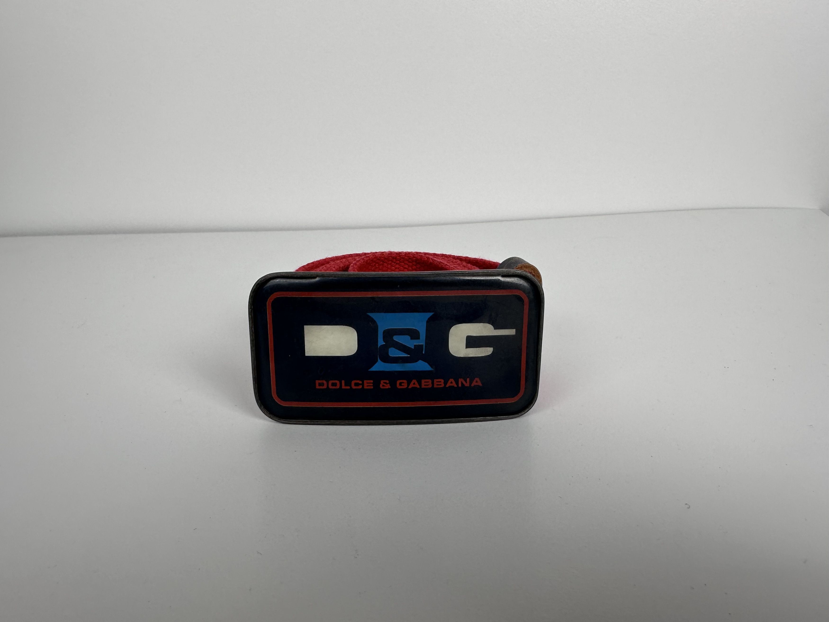 Dolce & Gabbana × Grailed Dolce Gabbana Vintage Logo Metal Belt RED BLUE Size ONE SIZE - 1 Thumbnail