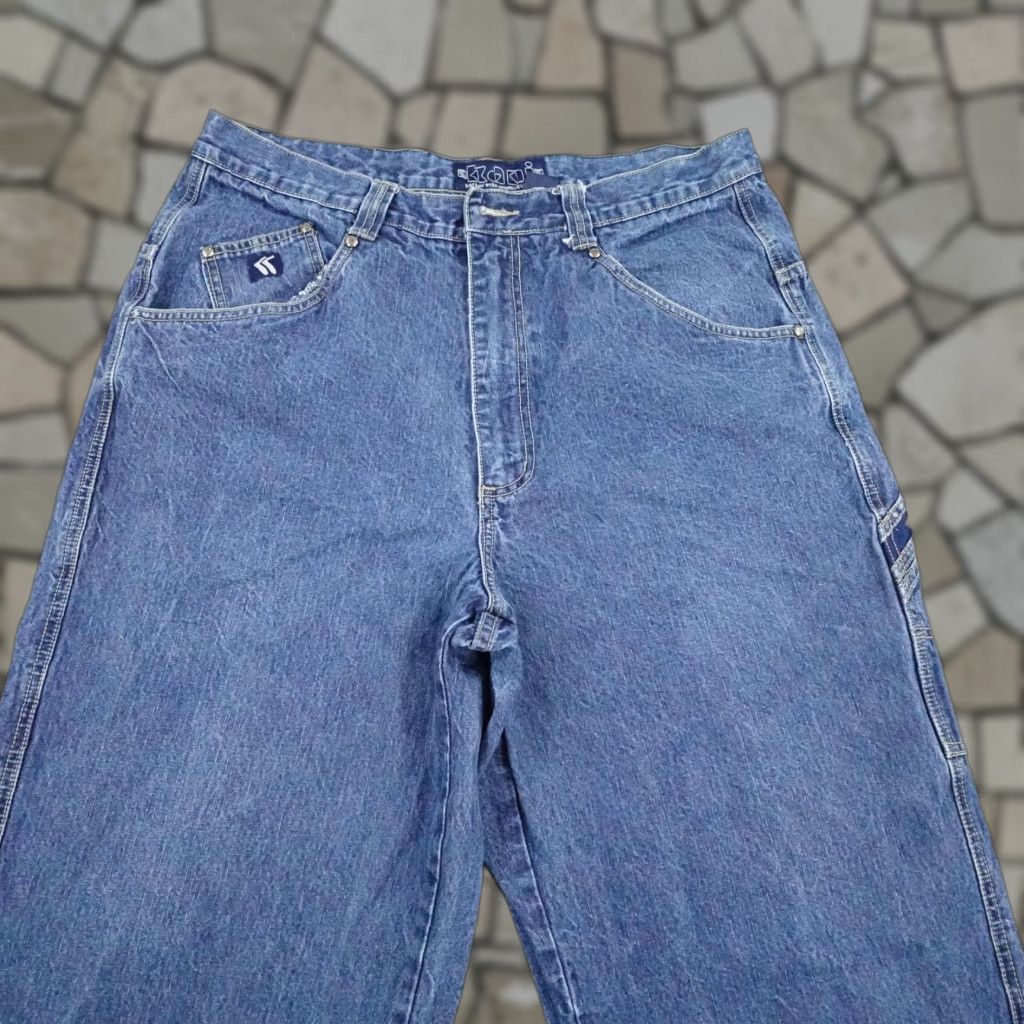 VINTAGE Karl Kani Jeans Mens 36x34 Blue Denim Baggy Hip Hop Carpenter 90s Y2K