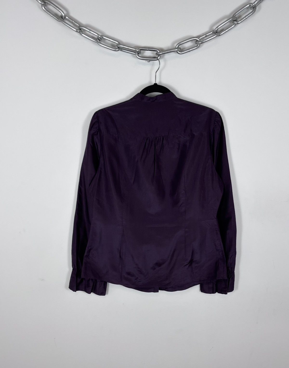 Moschino Moschino Cheap And Chic Ruffle Silk Long Sleeve Blouse Shirt Size L / US 10 / IT 46 - 12 Thumbnail