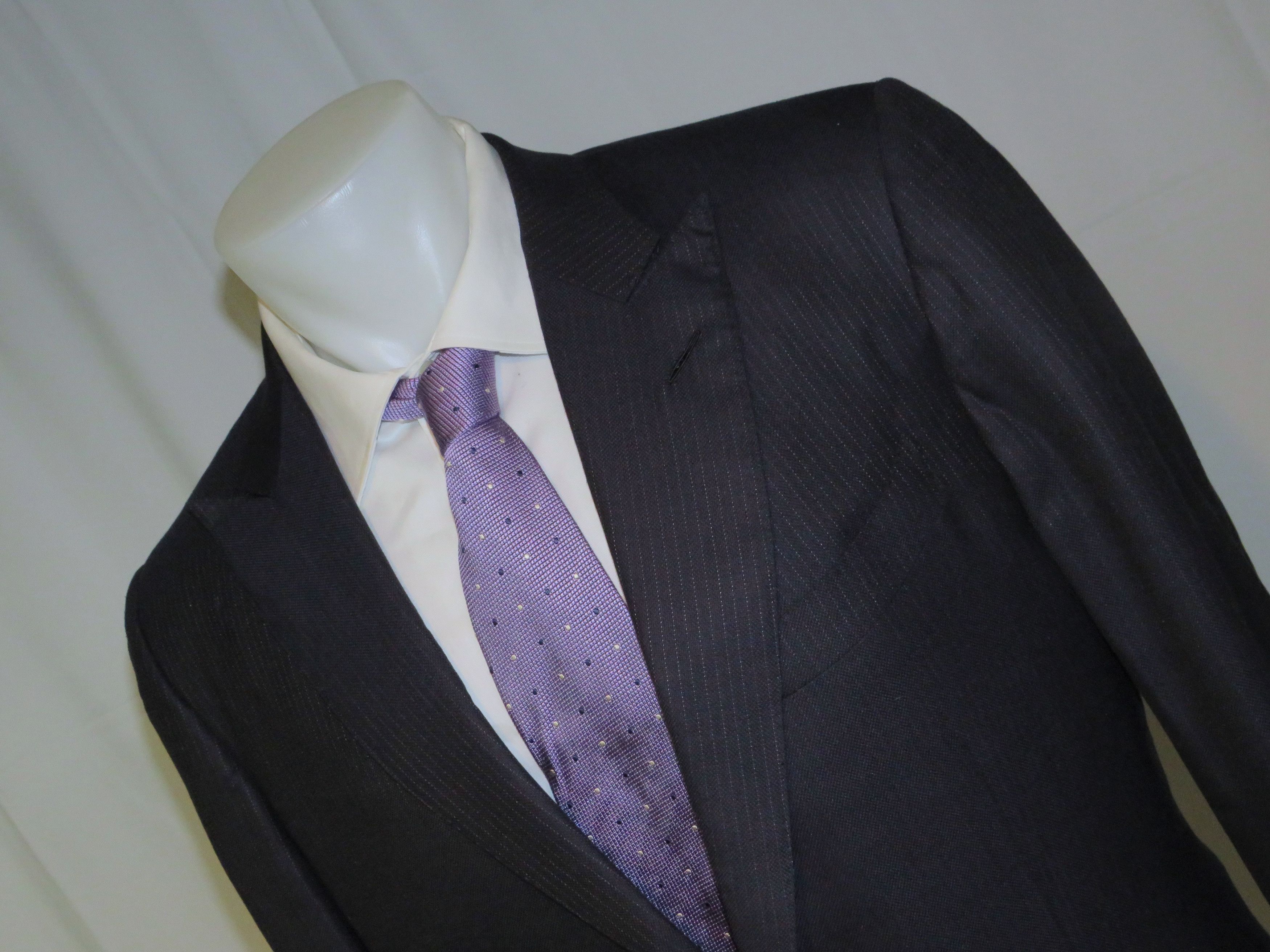 Tom Ford O'Connor Blue Stripe Silk Blend Current Two Button Suit 44L Size 44L - 6 Thumbnail