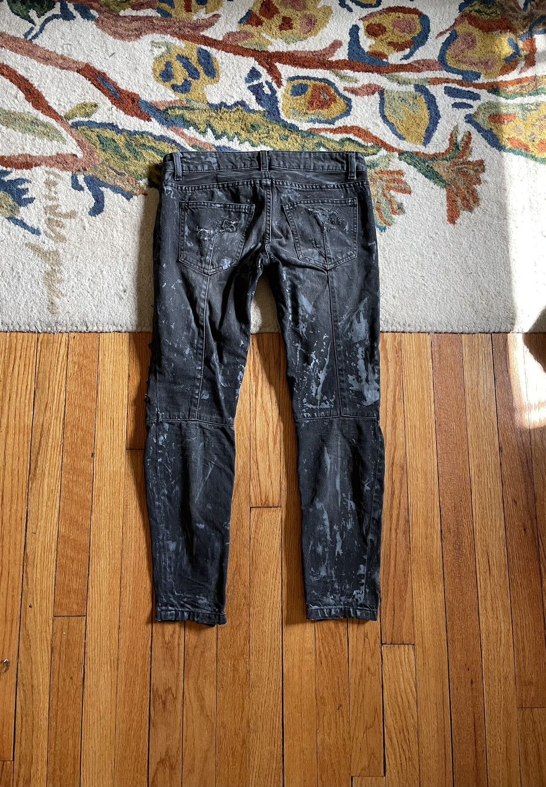 Balmain Balmain AW2009 chainmail biker jeans by Decarnin Size 29" - 2 Thumbnail