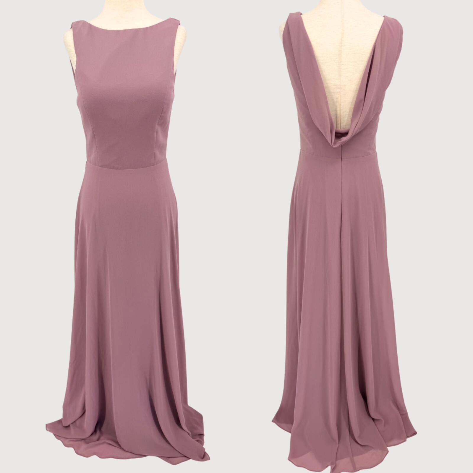 Other Amsale Bridesmaid Chiffon Maxi Dress Dusty Rose 6 Size M / US 6-8 / IT 42-44 - 1 Thumbnail