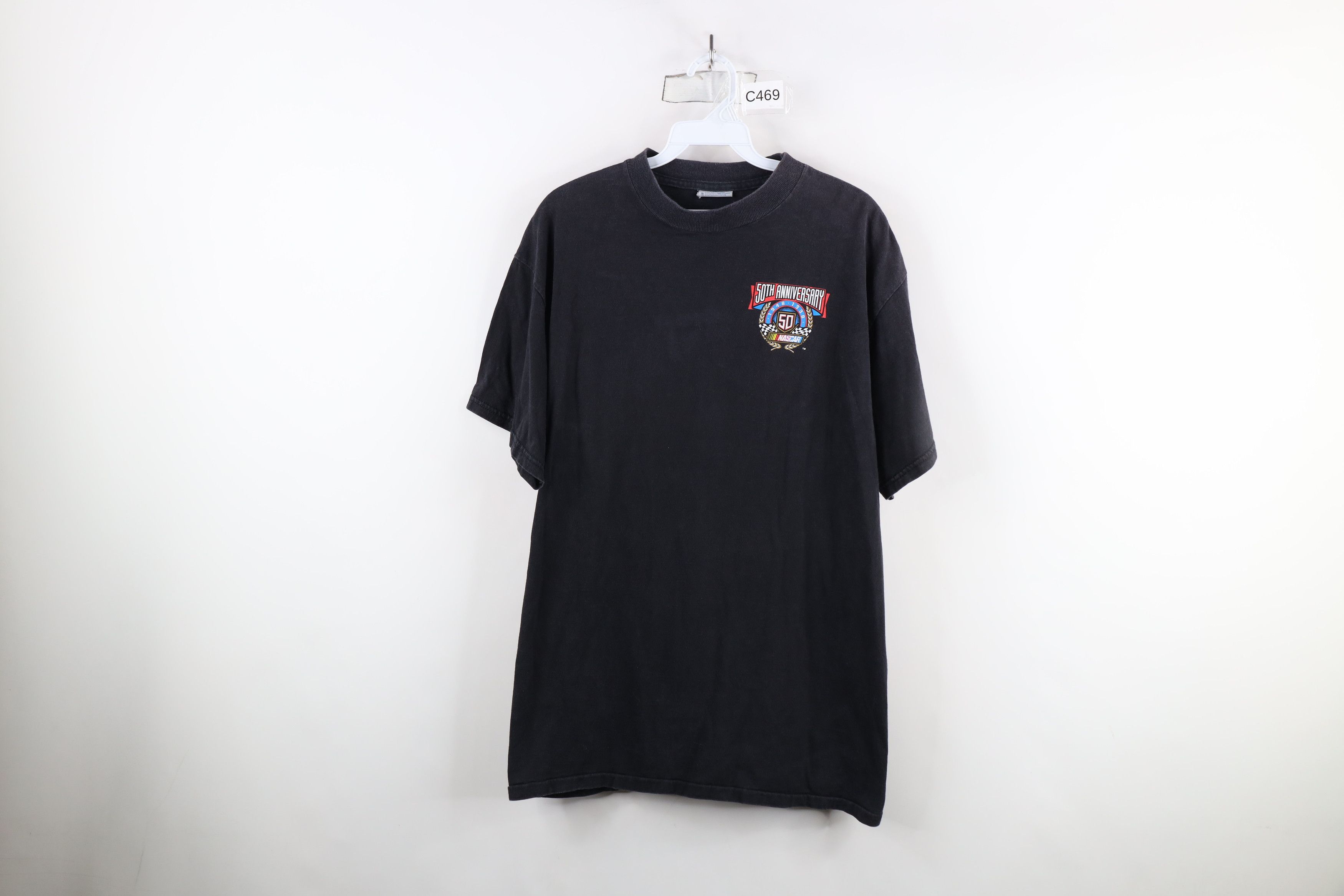 Vintage Vintage 90s Nascar Spell Out 50th Anniversary Racing T-Shirt Size US L / EU 52-54 / 3 - 1 Thumbnail