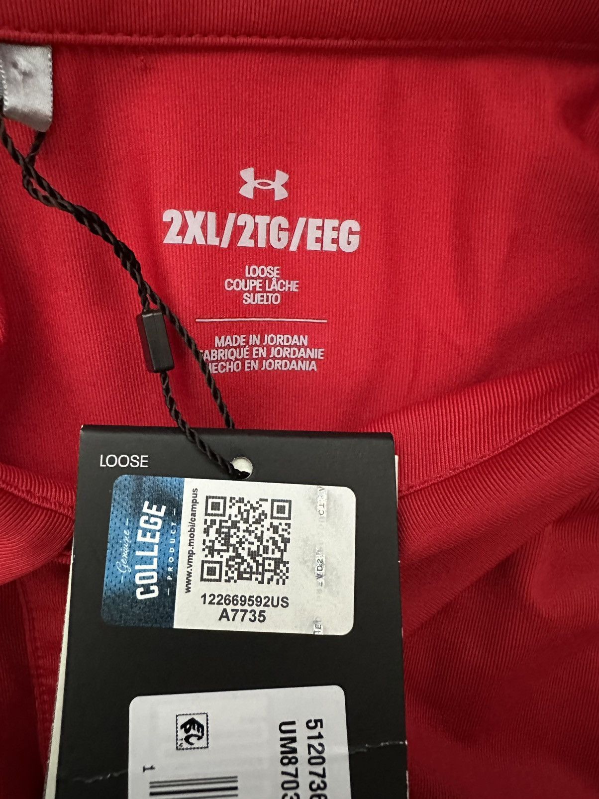Under Armour Under Armour Wisconsin Badgers Football Athletic Polo Shirt Size US XXL / EU 58 / 5 - 4 Thumbnail