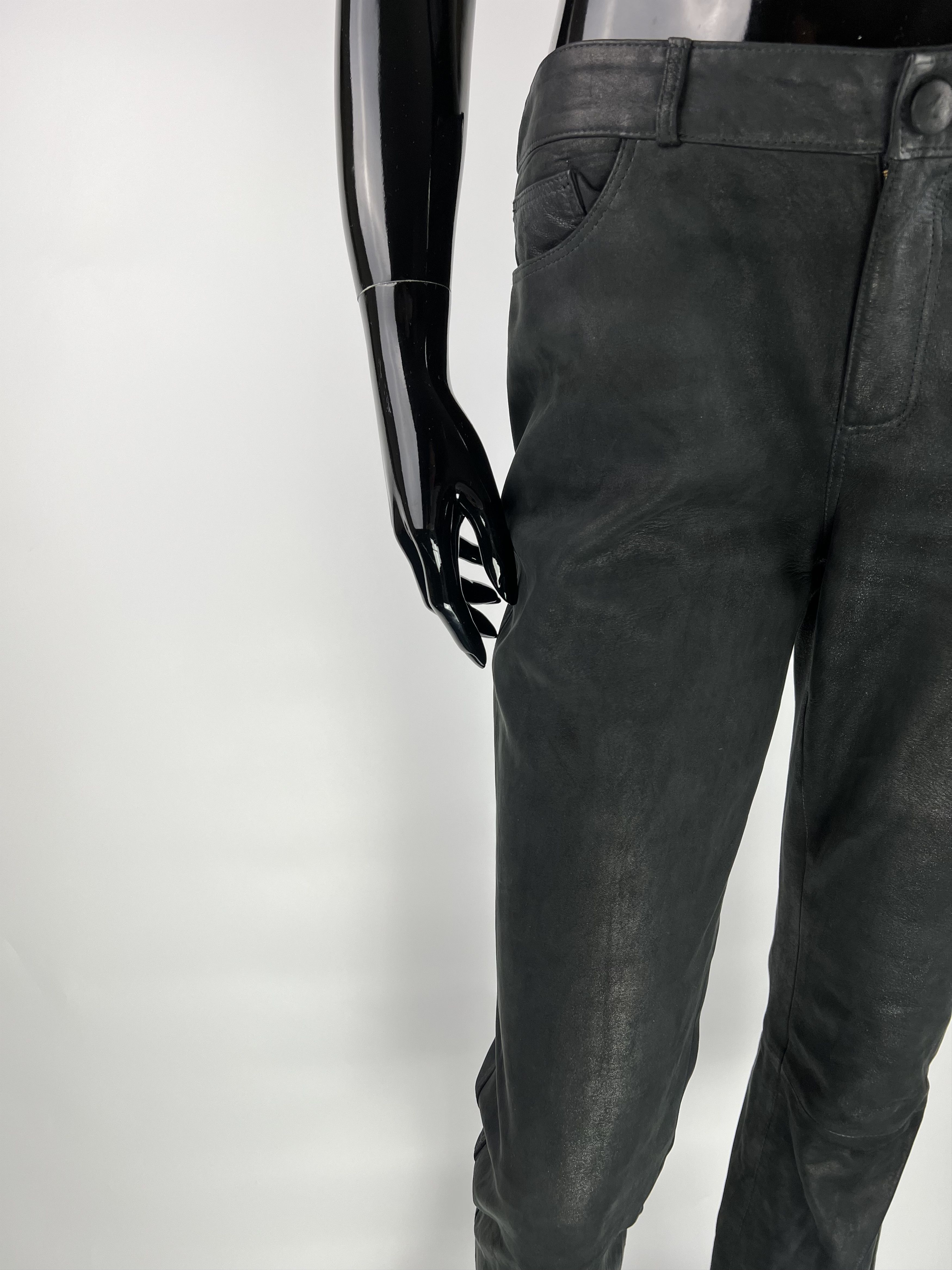 Joseph Joseph Black Leather Pants Lambskin Size IT38 Size 28" / US 6 / IT 42 - 8 Thumbnail