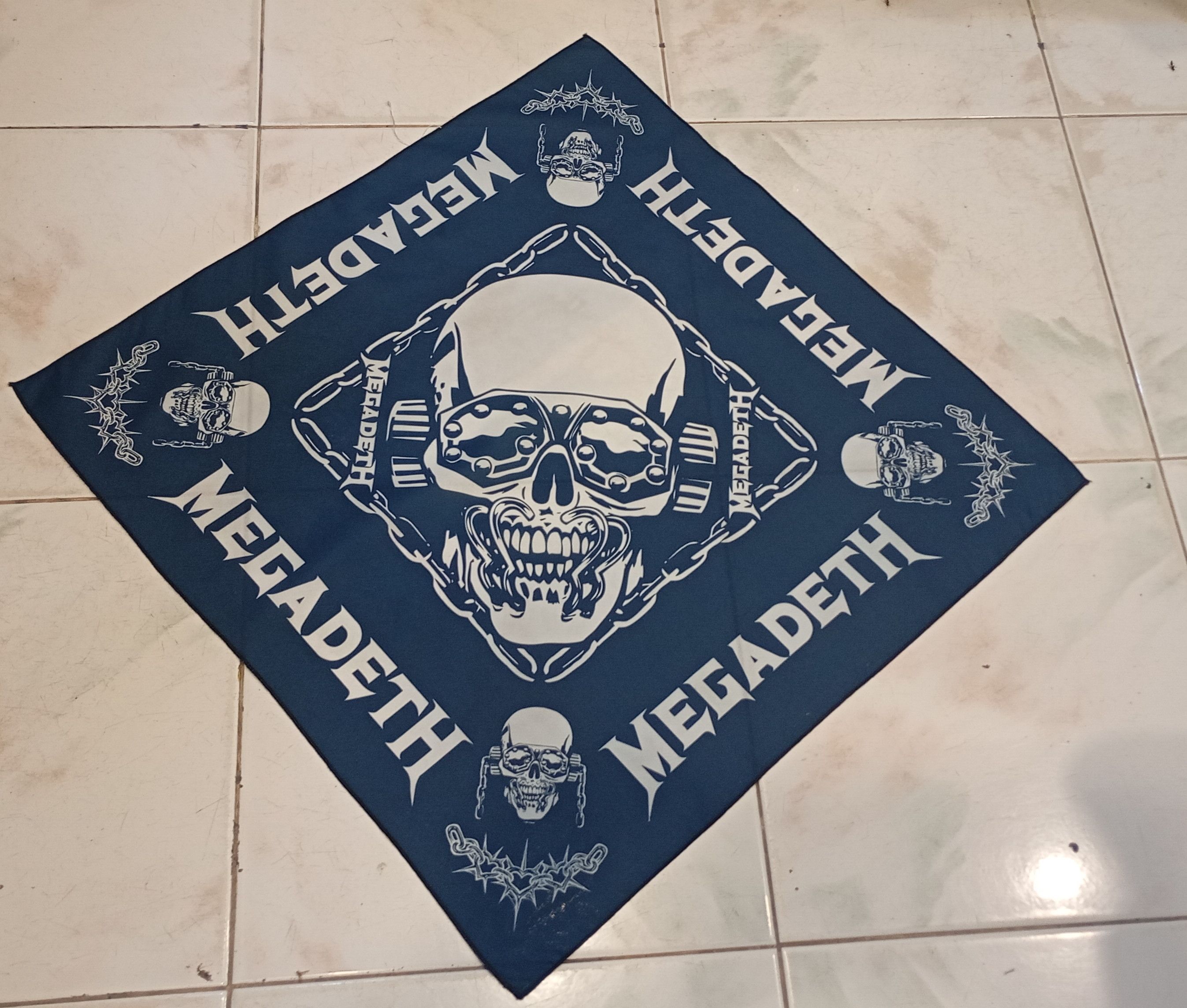 Band Tees Skulls Bandana Handkerchief Iron Maiden Motor head Size ONE SIZE - 1 Thumbnail