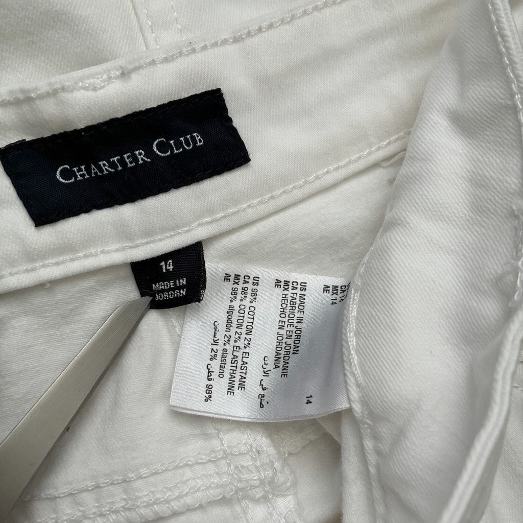 Charter Club Charter Club knee length white denim skirt 5 pocket design Size 36" / US 14 / IT 50 - 6 Thumbnail