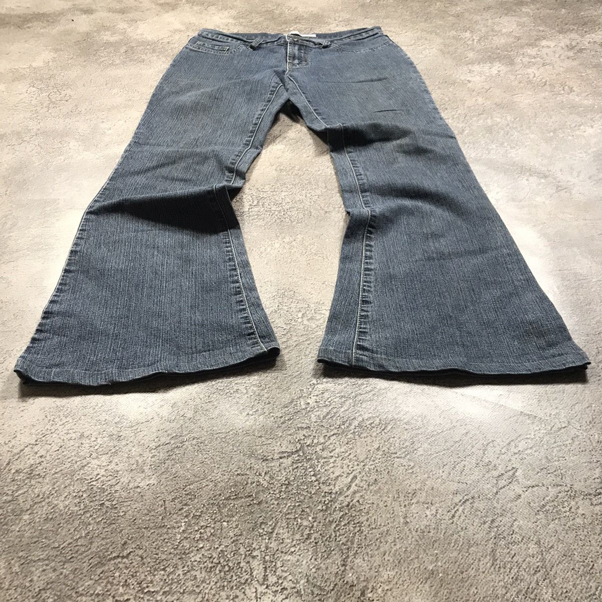 Vintage Vintage 90s Baggy Distressed Wide Leg Jeans Grunge Y2K 28 Size 28" / US 6 / IT 42 - 1 Thumbnail