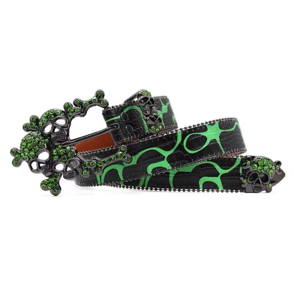 Other Western Toxic Skull Gothic Rhinestone Belts Size ONE SIZE - 3 Thumbnail