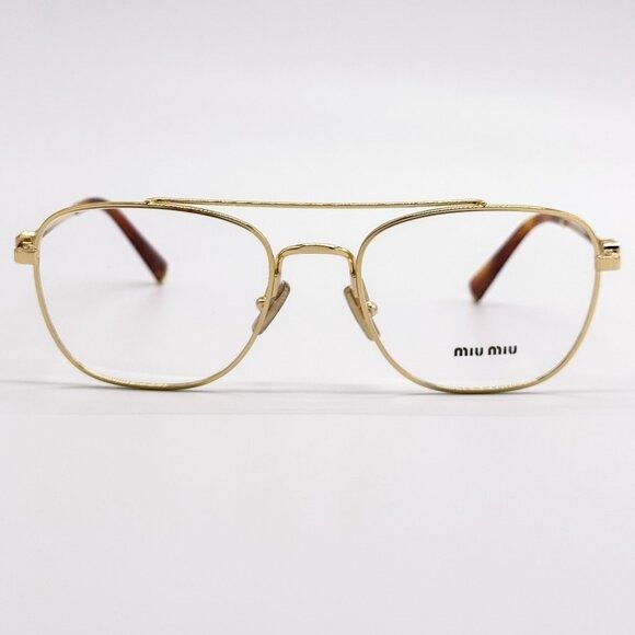 Miu Miu NEW MIU MIU EYEGLASSES MU51WV 5AK1O1 GOLD WOMEN MU 51WV SMU Size ONE SIZE - 3 Thumbnail