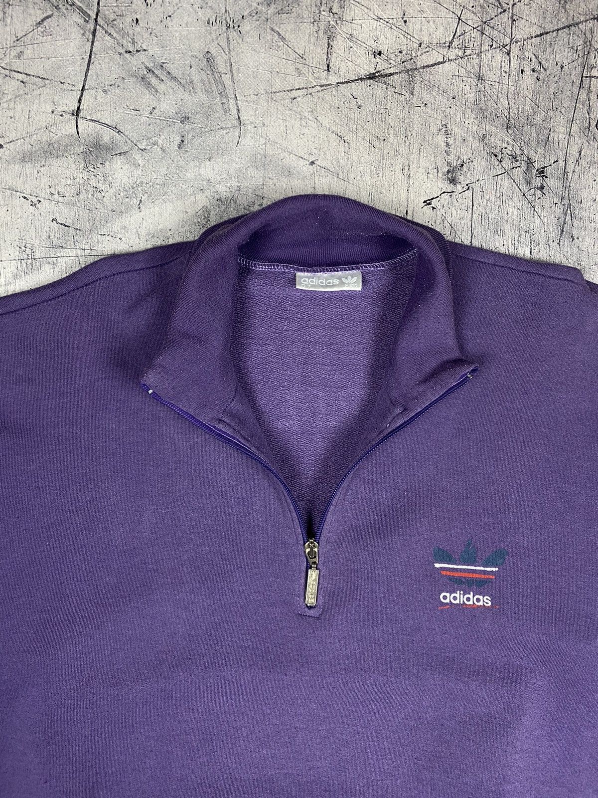 Adidas Vintage 90s Adidas Zip Up 1/2 Sweater Sweatshirt Hoodie Size US M / EU 48-50 / 2 - 5 Thumbnail