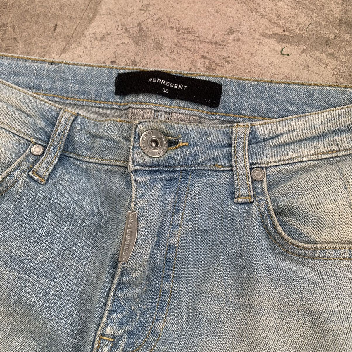 Represent Clo. Represent Knee Destroyer denim indigo jeans pants Size US 30 / EU 46 - 5 Thumbnail