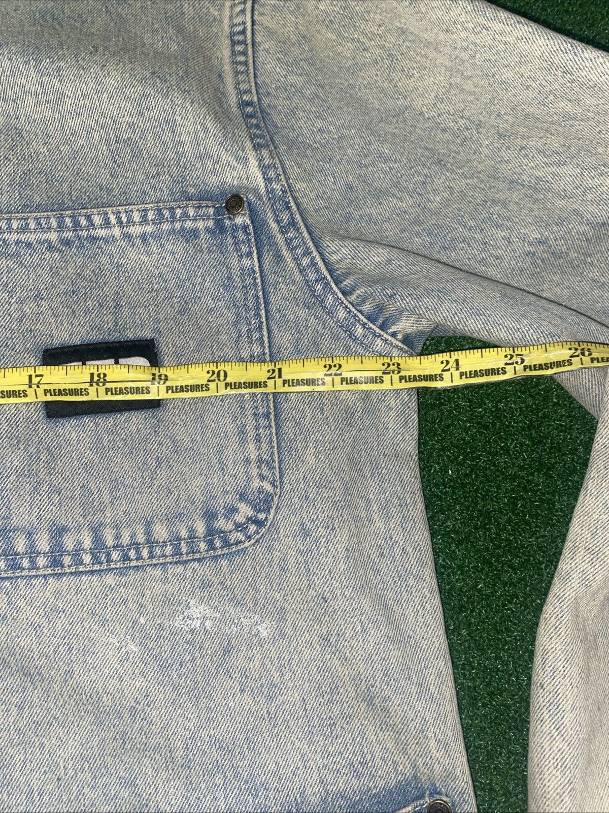 Fuck The Population FTP frayed denim logo chore coat dirty indigo wash size M Size US M / EU 48-50 / 2 - 4 Thumbnail