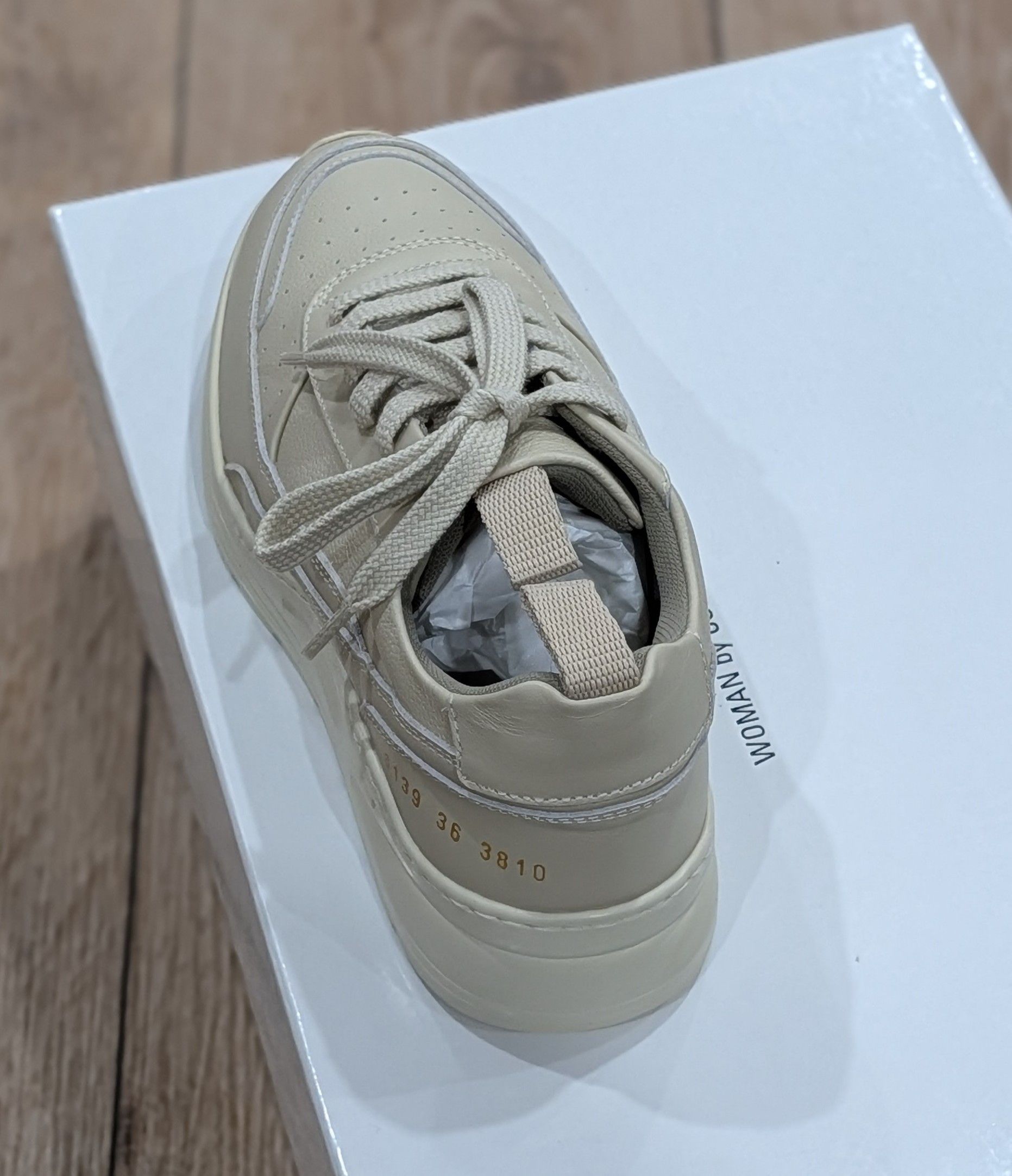 Common Projects Common Projects "Track 90" Leather Sneakers Clay 36 US 6 Size US 6 / IT 36 - 4 Thumbnail