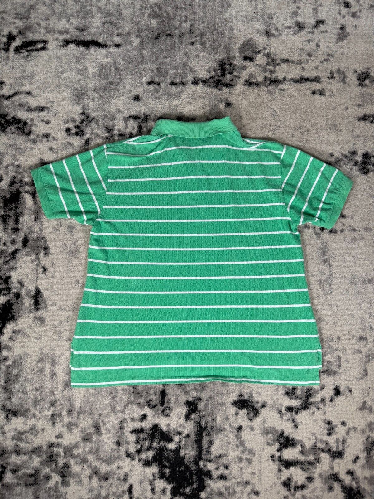 Polo Ralph Lauren Vintage Polo Ralph Lauren Green White Stripped Polo Shirt Size US XXL / EU 58 / 5 - 2 Thumbnail