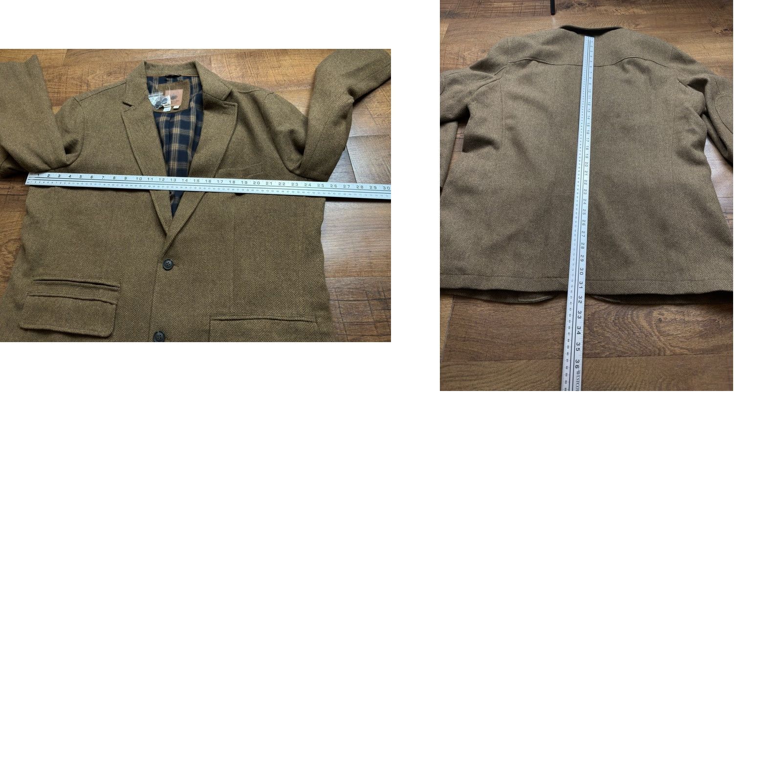The Territory Ahead Territory Ahead Blazer Jacket Brown Herringbone Wool Blend Three-Button NWT Mens XL Size 46R - 8 Thumbnail