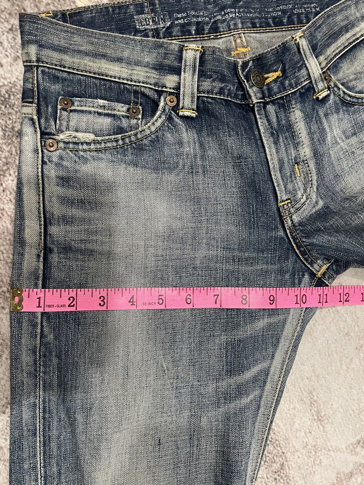 20471120 × Edwin × If Six Was Nine Vintage Thrashed Edwin 503 Flare Denim Pants Size US 31 - 10 Thumbnail