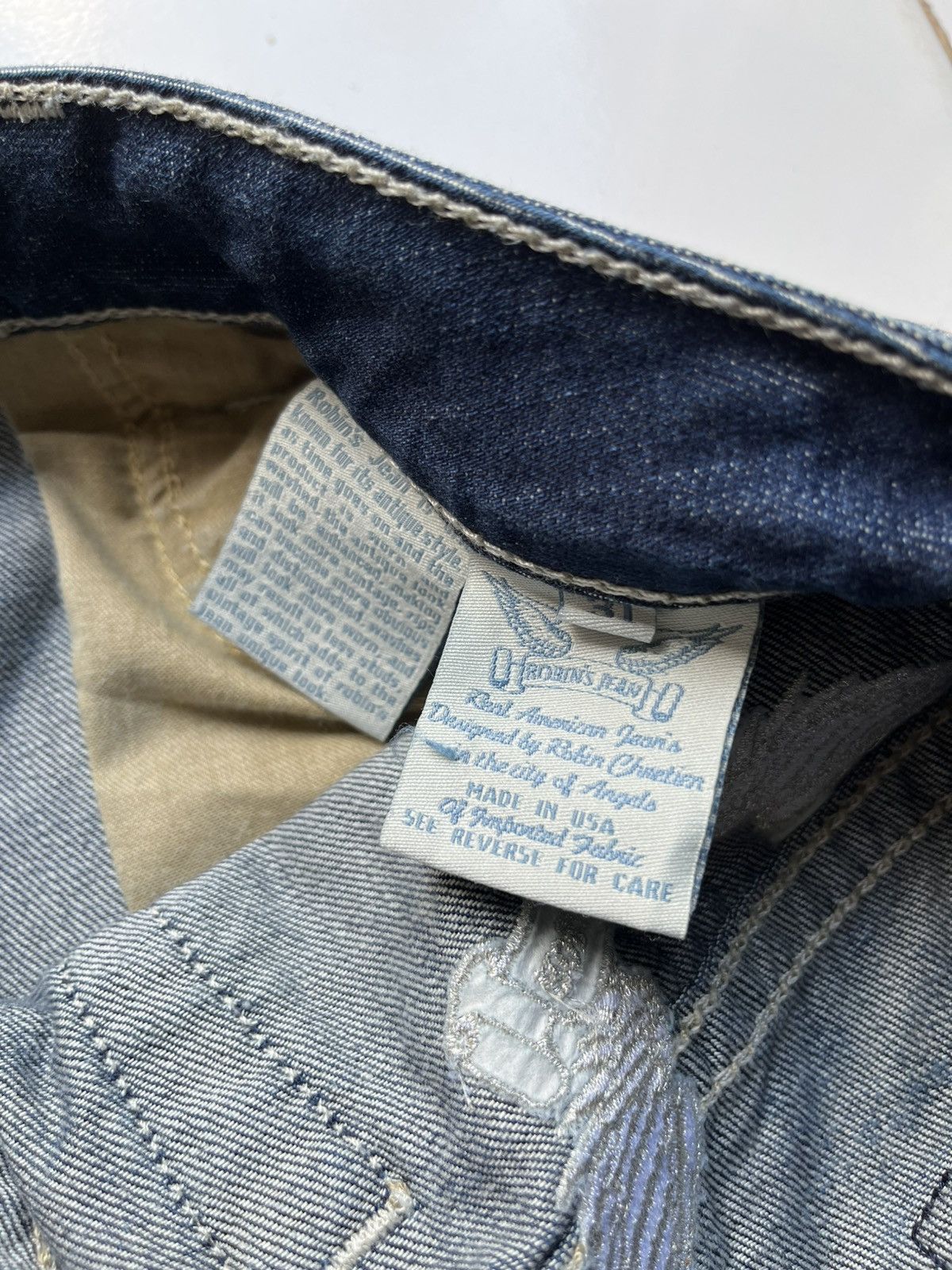 Robins Jeans Crazy robins prisoner style bloody jeans Size US 31 - 9 Thumbnail