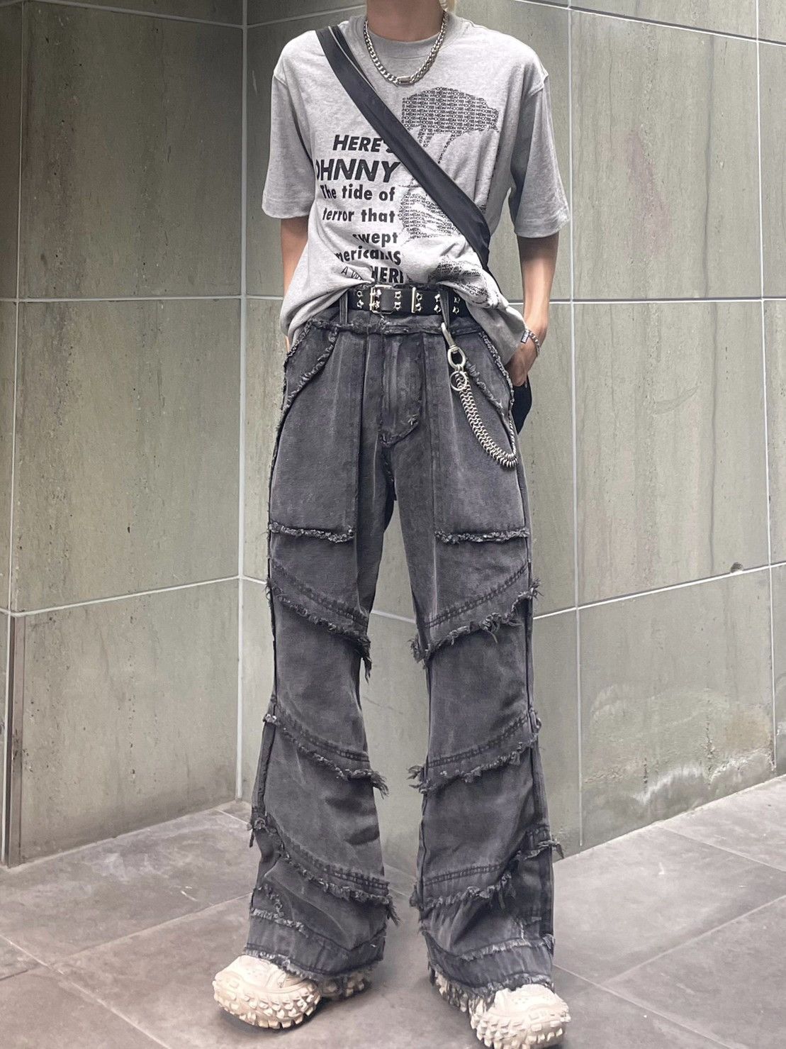 Japanese Brand DIG YOUR OWN GRAVE (DYOG) Switching Flare Denim [L] Size US 32 / EU 48 - 3 Thumbnail