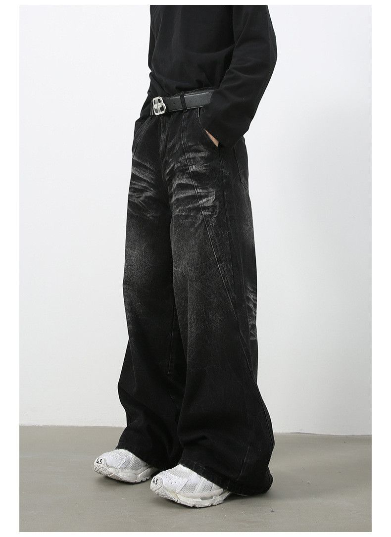 Japanese Brand × Jean American high street stitching washed distressed loose jeans Size US 32 / EU 48 - 4 Thumbnail