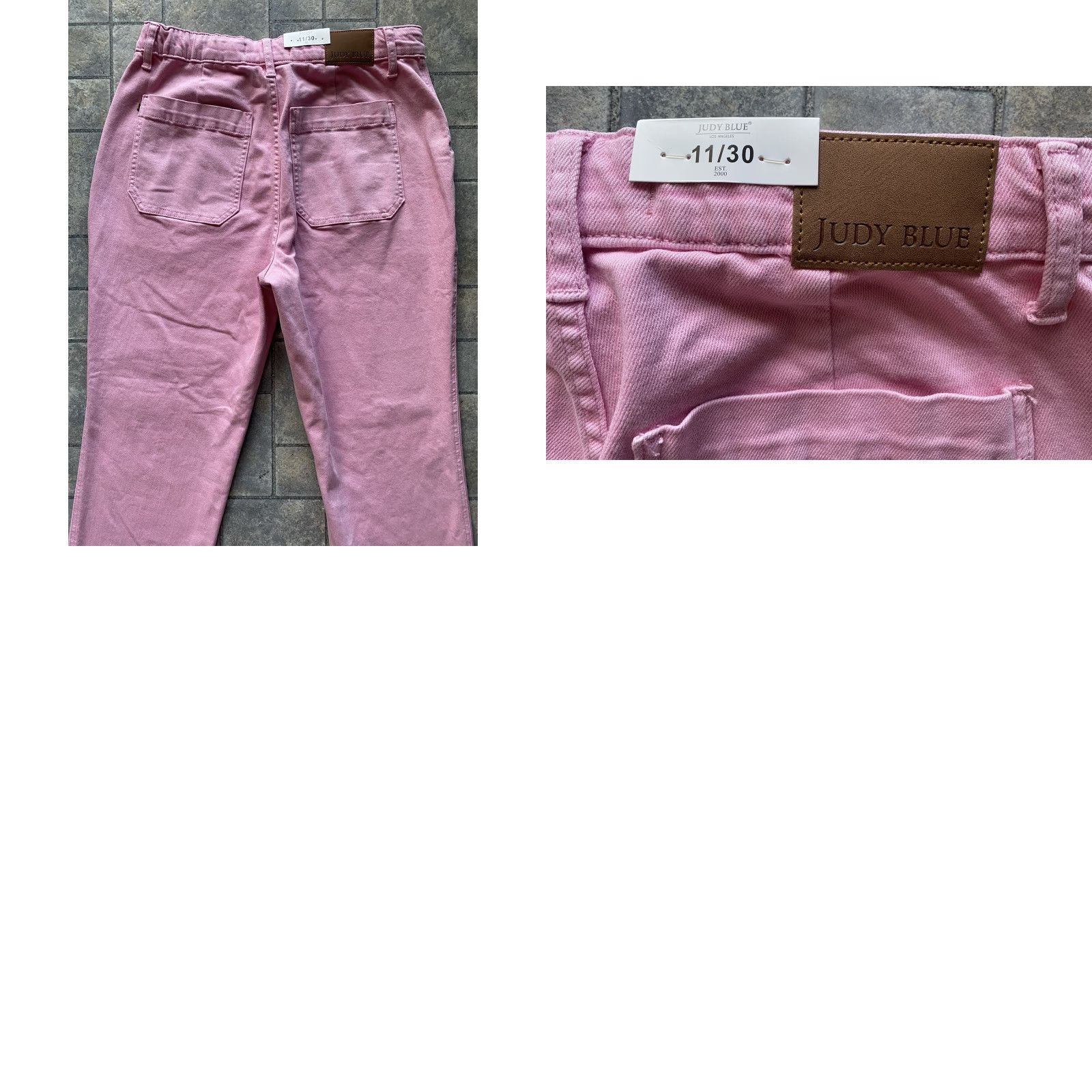 Vintage NWT NEW Judy Blue Jeans Women 11/30 Pink High Waist Garment Dyed Drawtie Pockets Stretch Jogger Size 32" / US 10 / IT 46 - 9 Thumbnail