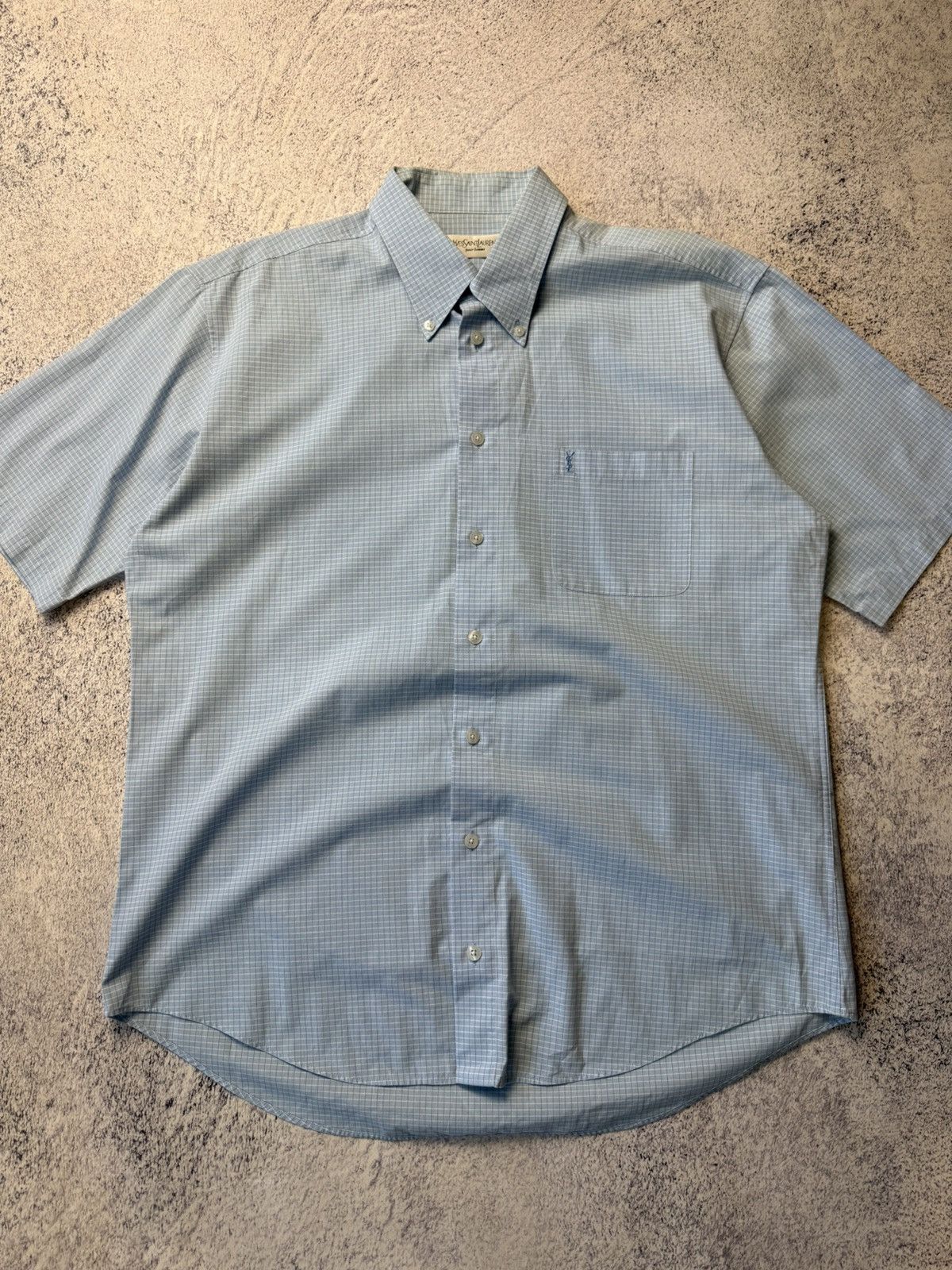 Vintage Mens Vintage Yves Saint Laurent Shirts Button up Luxury YSL Size US L / EU 52-54 / 3 - 6 Thumbnail